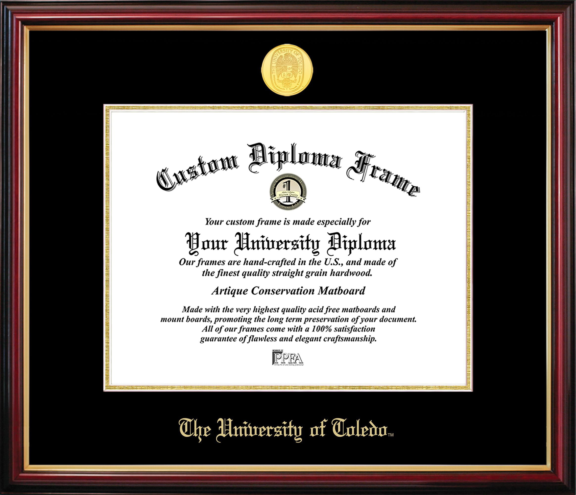 OH985PMGED-108 University of Toledo Petite Diploma Frame