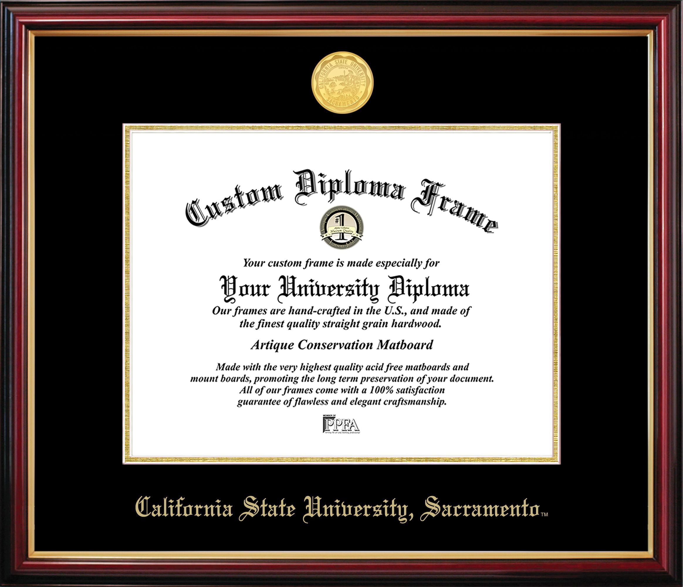 CA925PMGED-1185 Cal State University Sacramento Petite Diploma Frame
