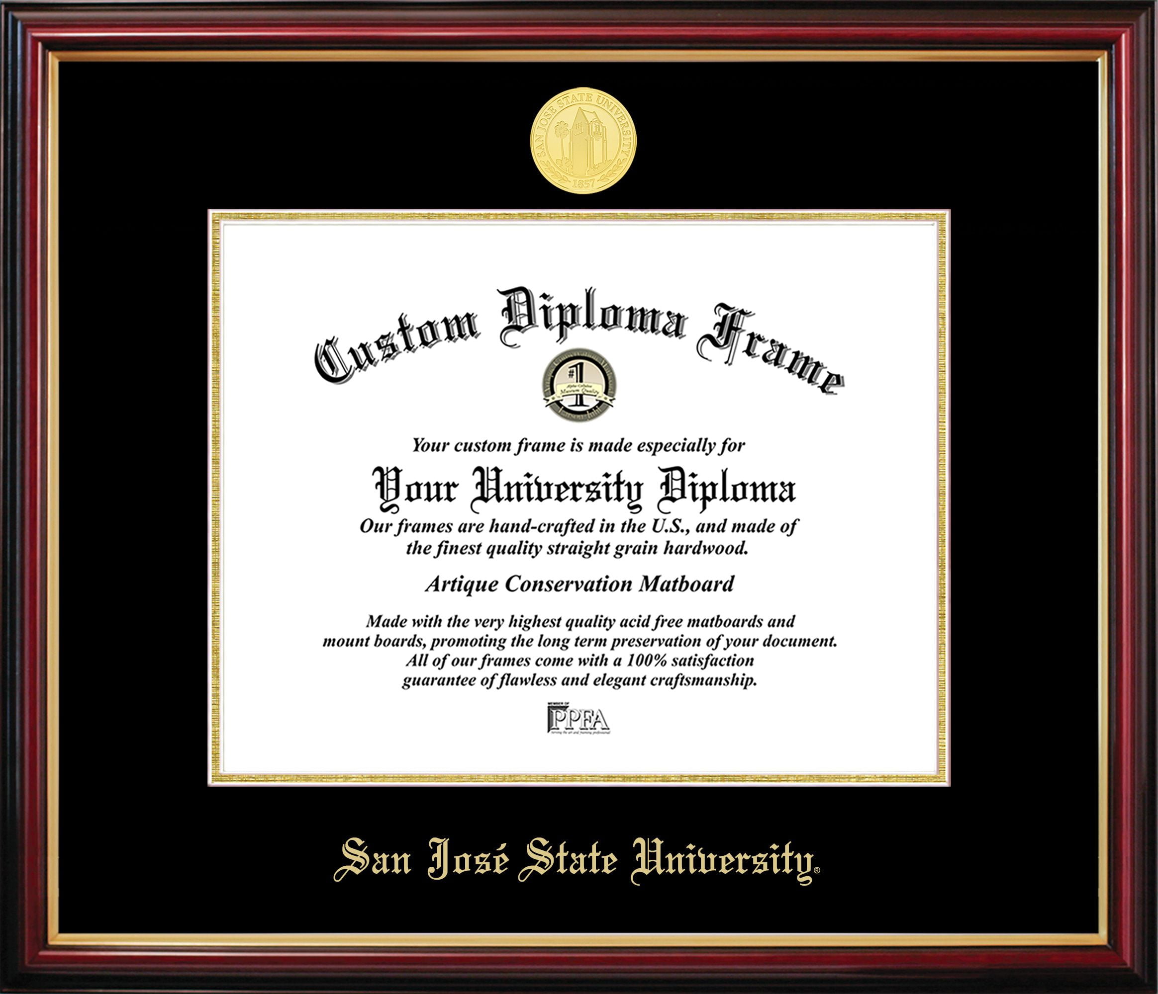 CA929PMGED-1185 San Jose State University Petite Diploma Frame