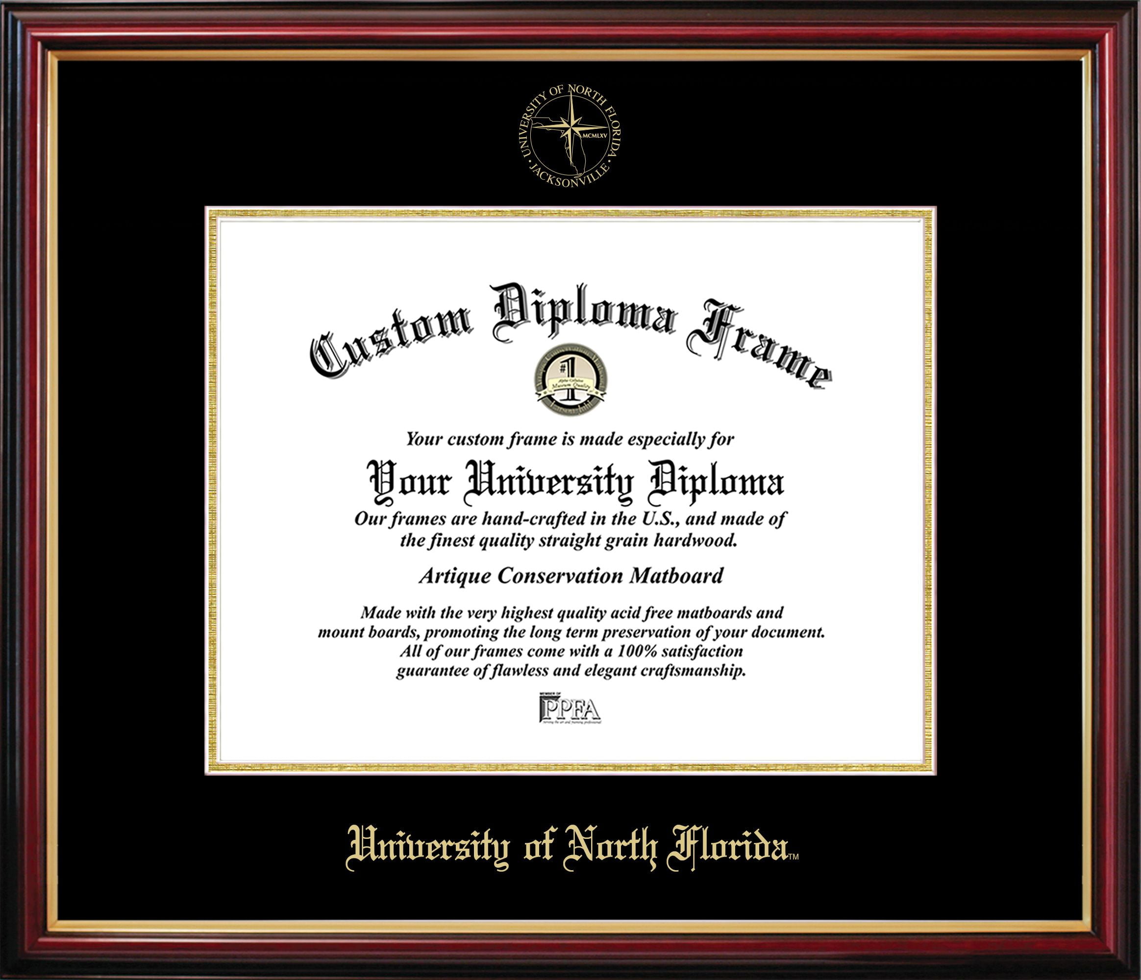 FL993PMGED-1185 North Florida University Ospreys Petite Diploma Frame