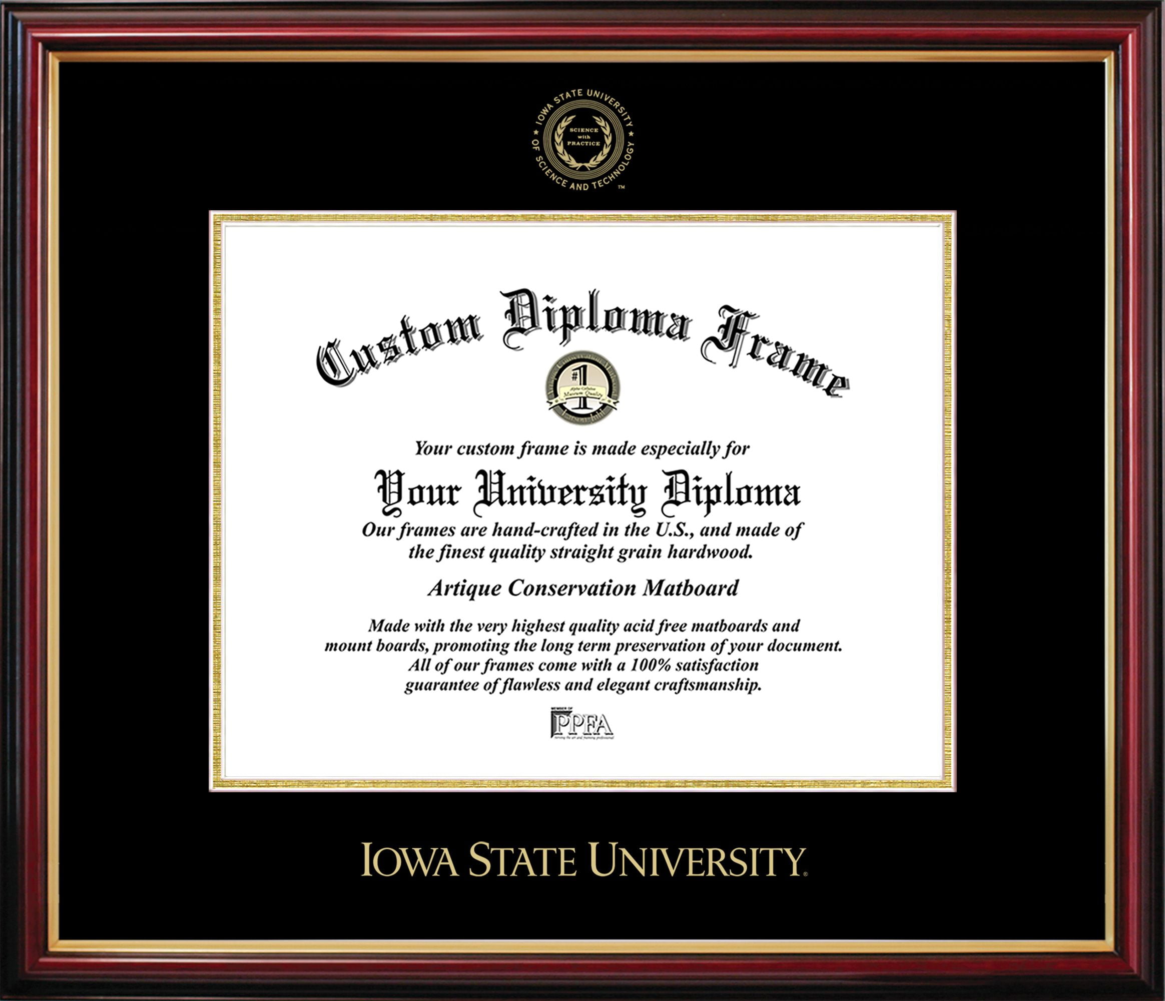 IA998PMGED-1185 Iowa State University Petite Diploma Frame