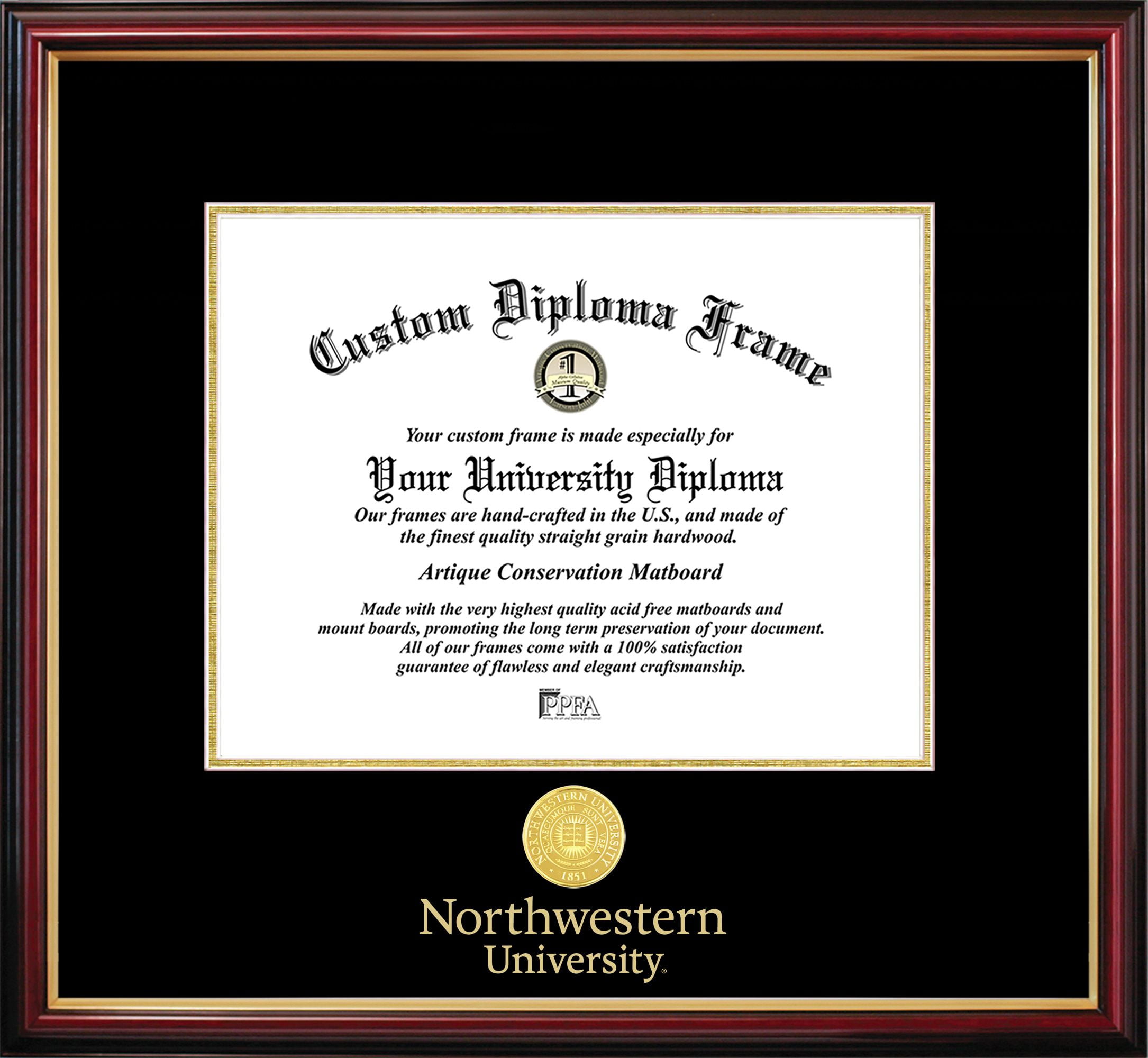 IL971PMGED-1185 Northwestern University Petite Diploma Frame