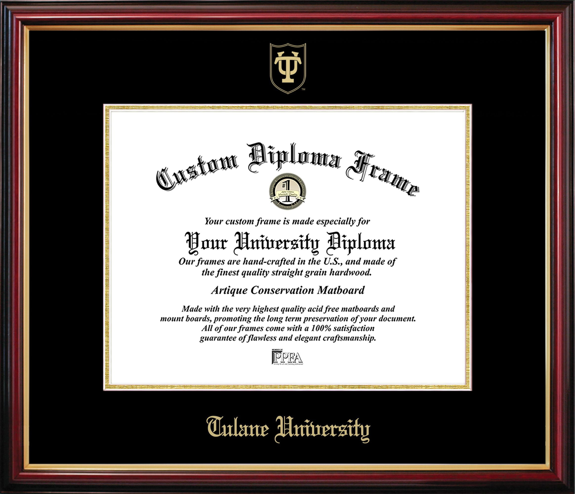 LA995PMGED-1185 Tulane University Petite Diploma Frame