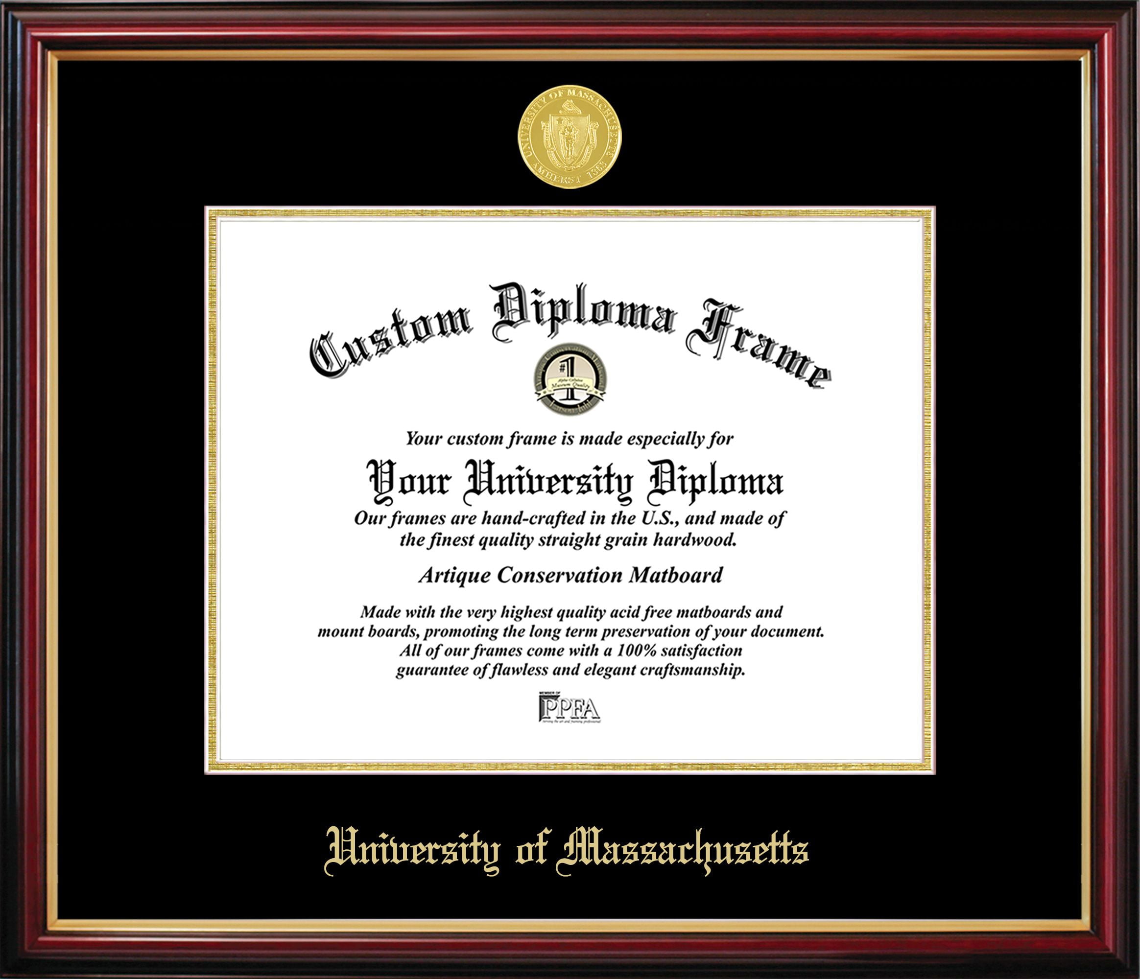 MA990PMGED-1185 University of Massachusetts Petite Diploma Frame