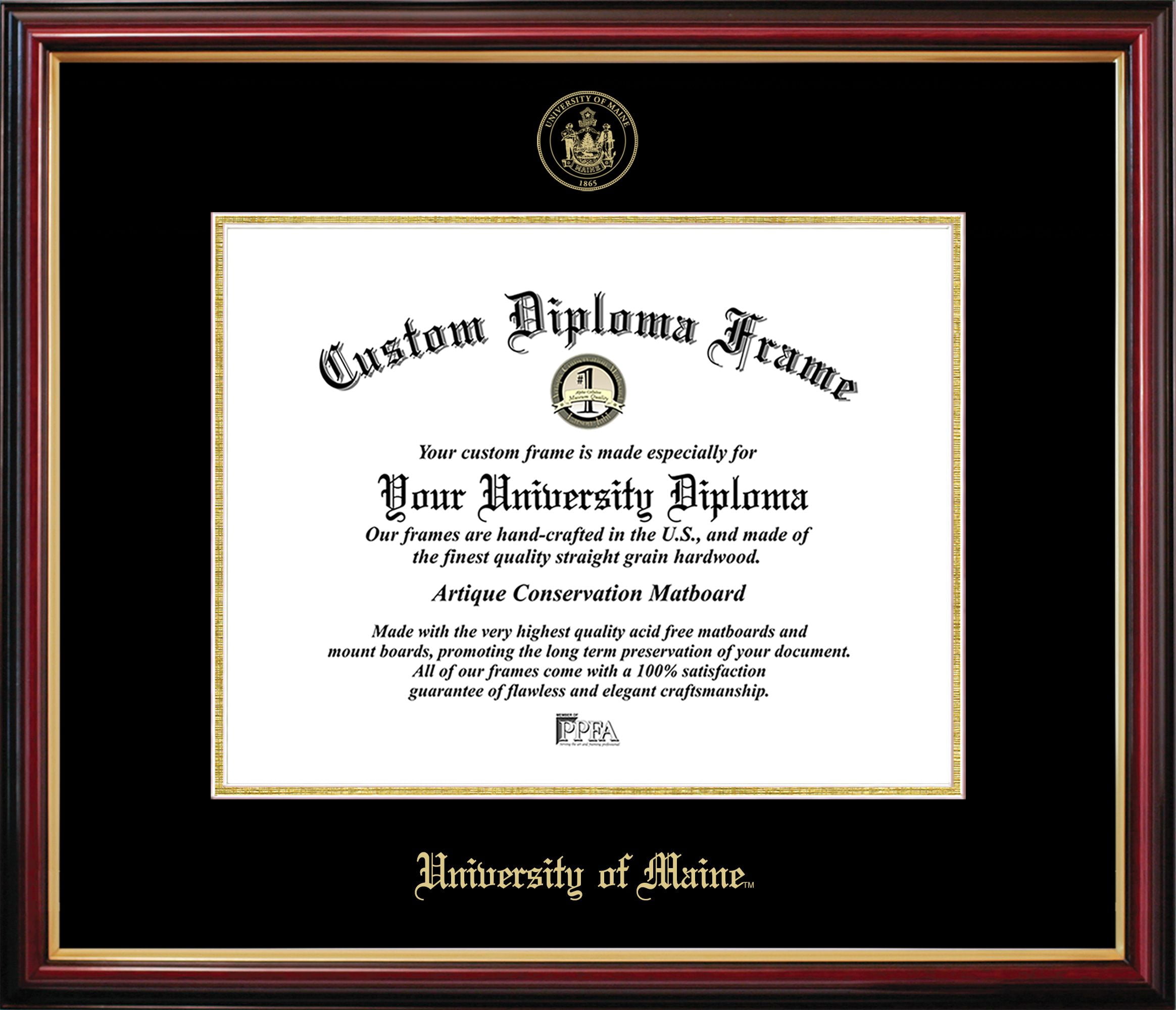ME999PMGED-1185 Maine Petite Diploma Frame