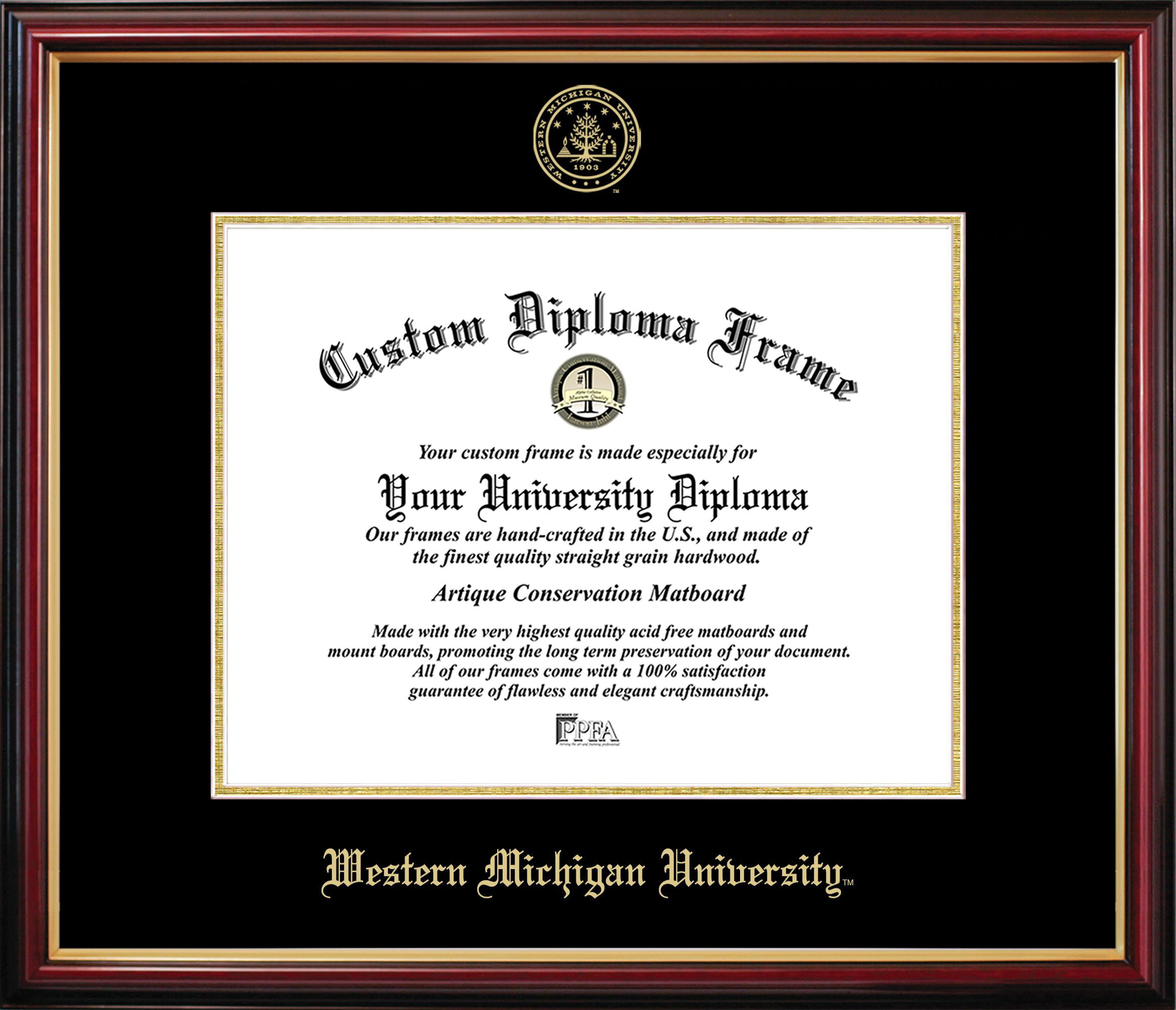 MI981PMGED-1185 Western Michigan University Petite Diploma Frame