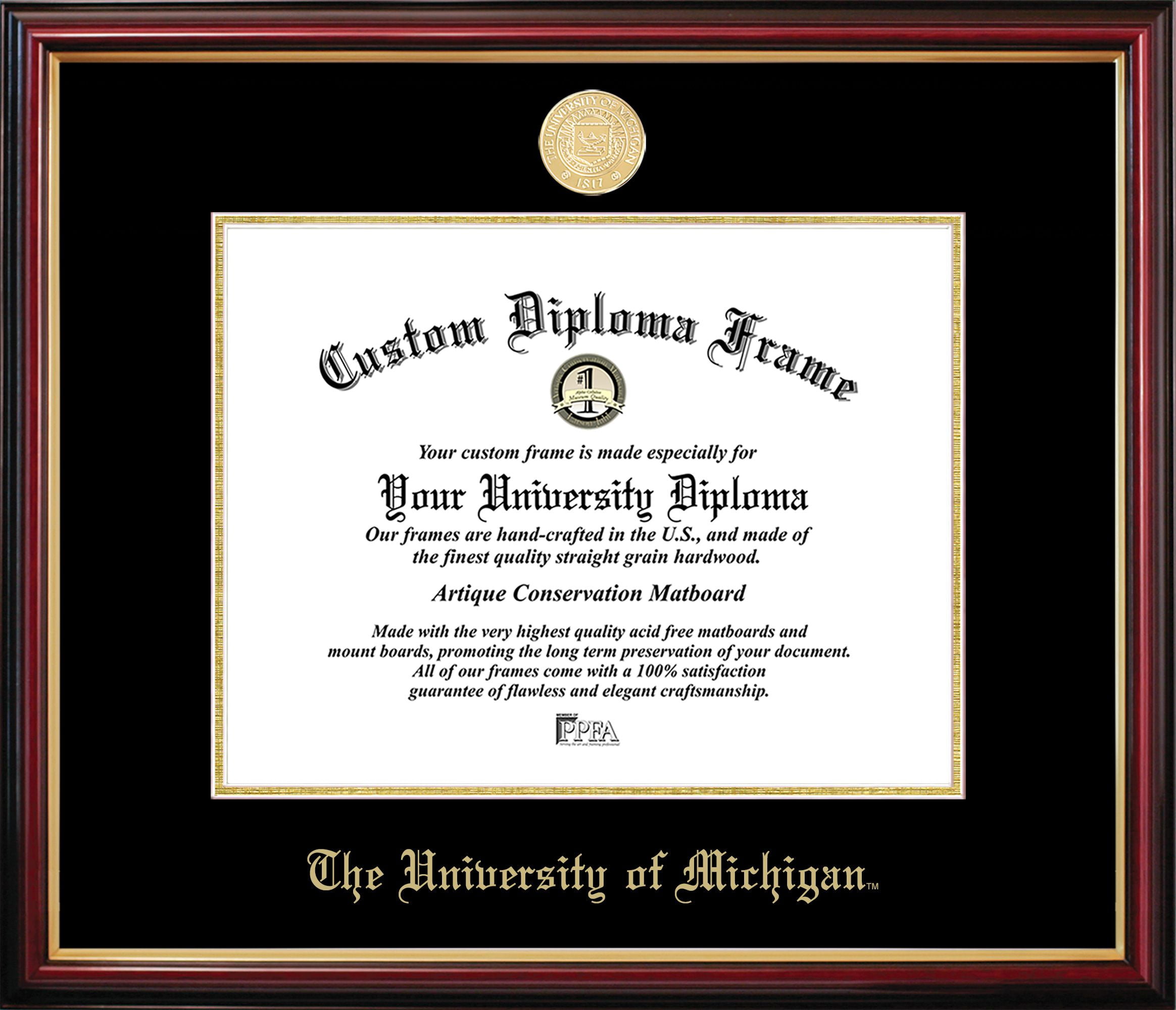 MI982PMGED-1185 University of Michigan Petite Diploma Frame