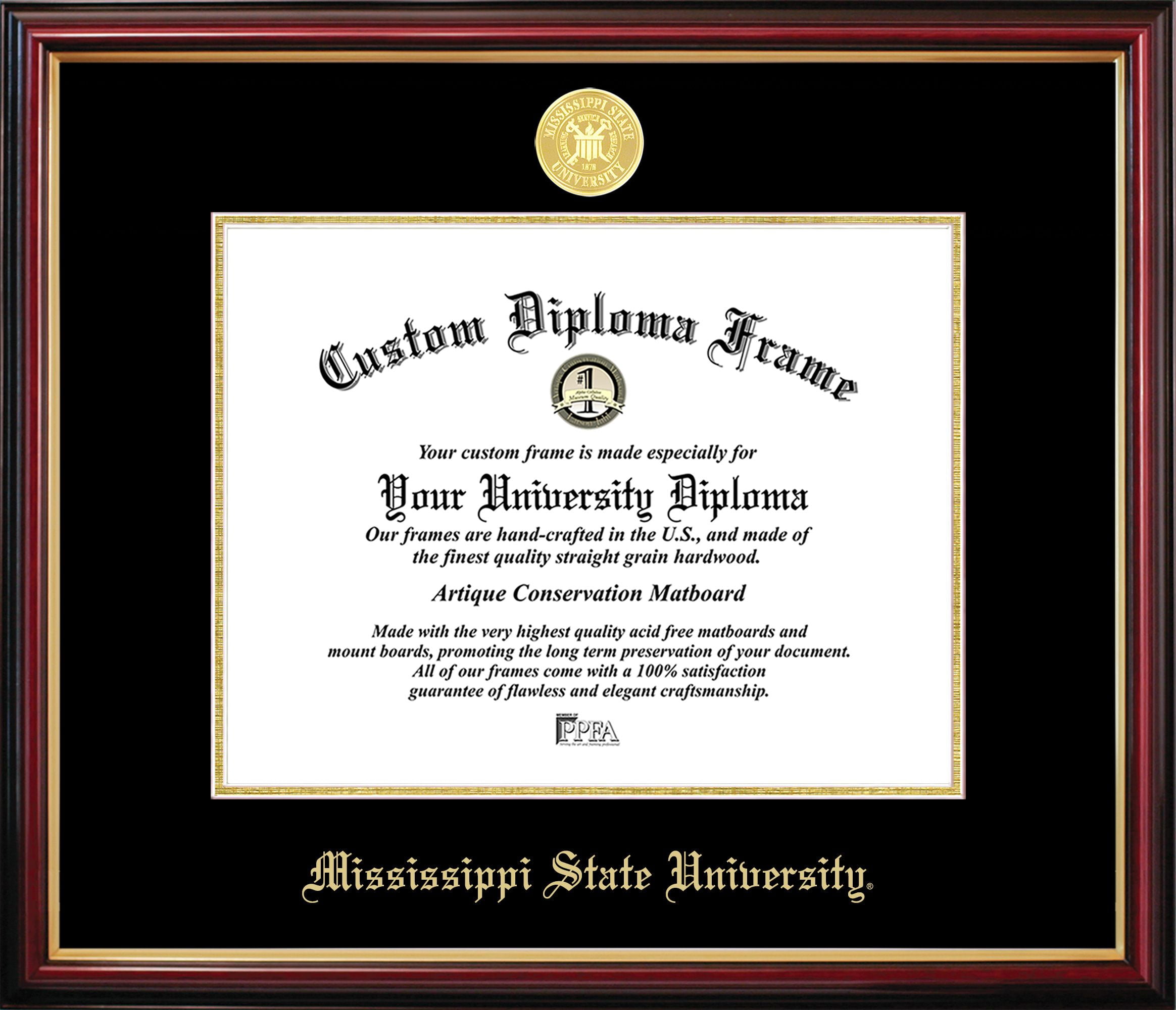 MS997PMGED-1185 Mississippi State University Petite Diploma Frame