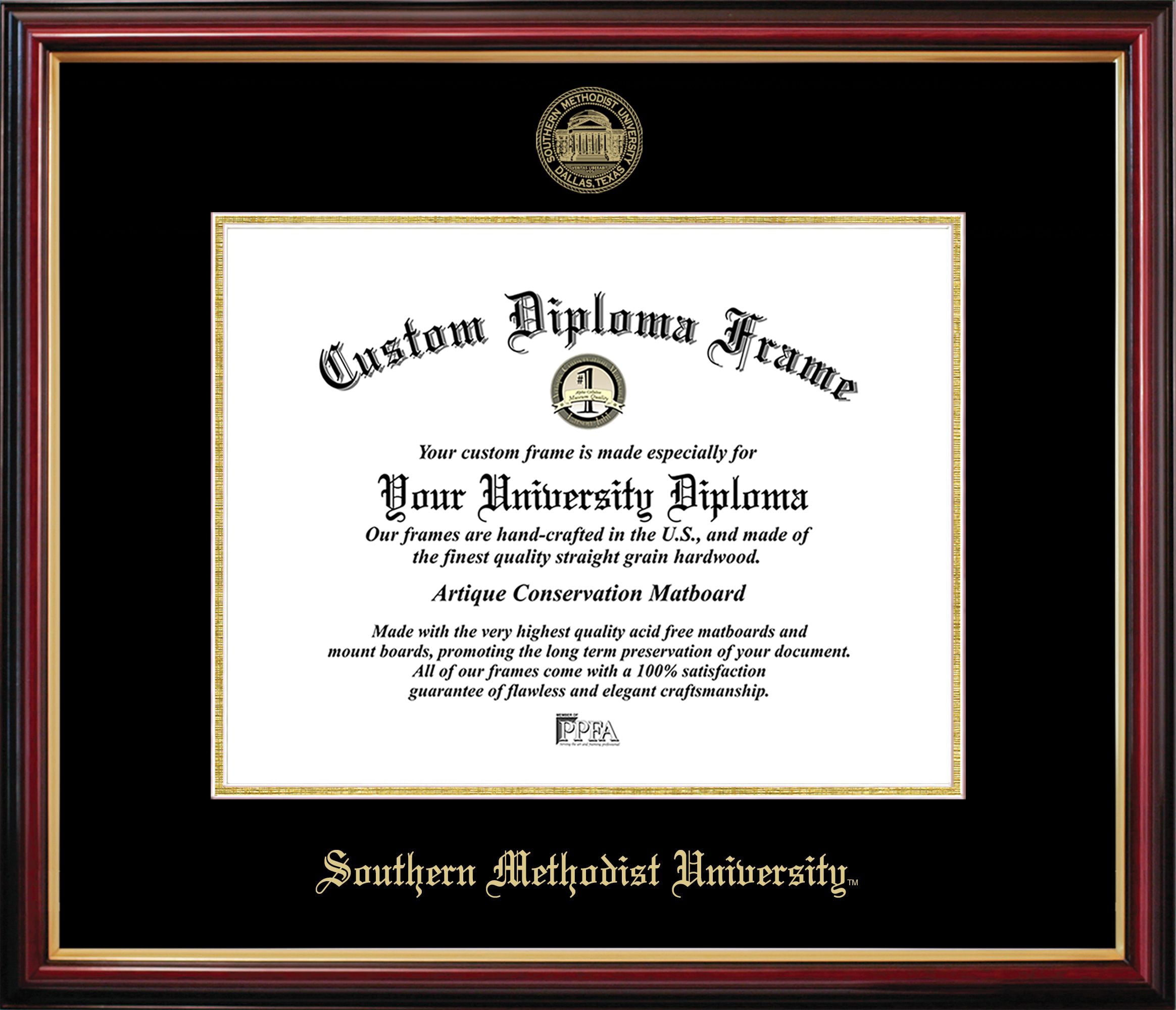 TX944PMGED-1185 Southern Methodist University Petite Diploma Frame