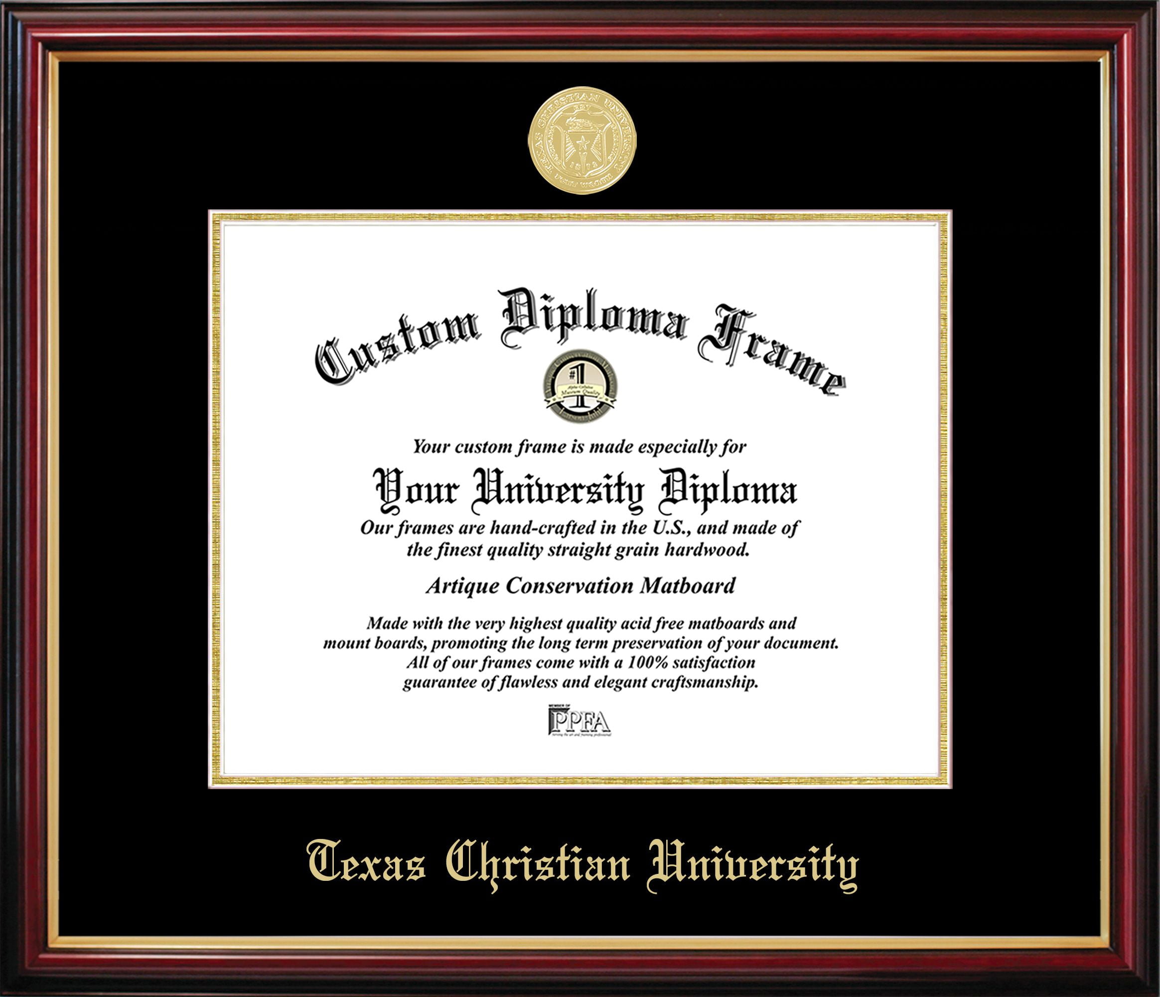 TX949PMGED-1185 TCU Petite Diploma Frame