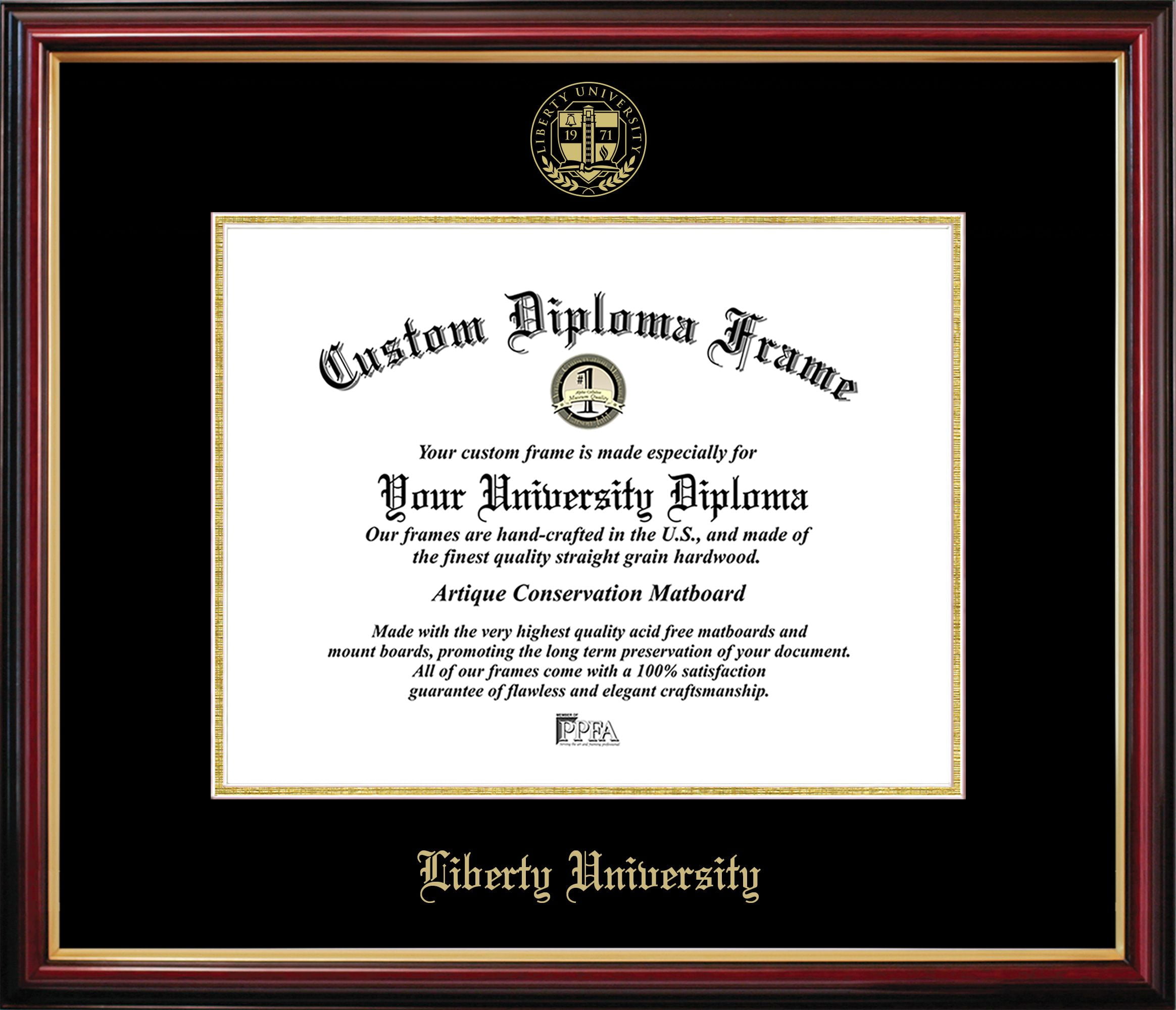 VA989PMGED-1185 Liberty University Petite Diploma Frame