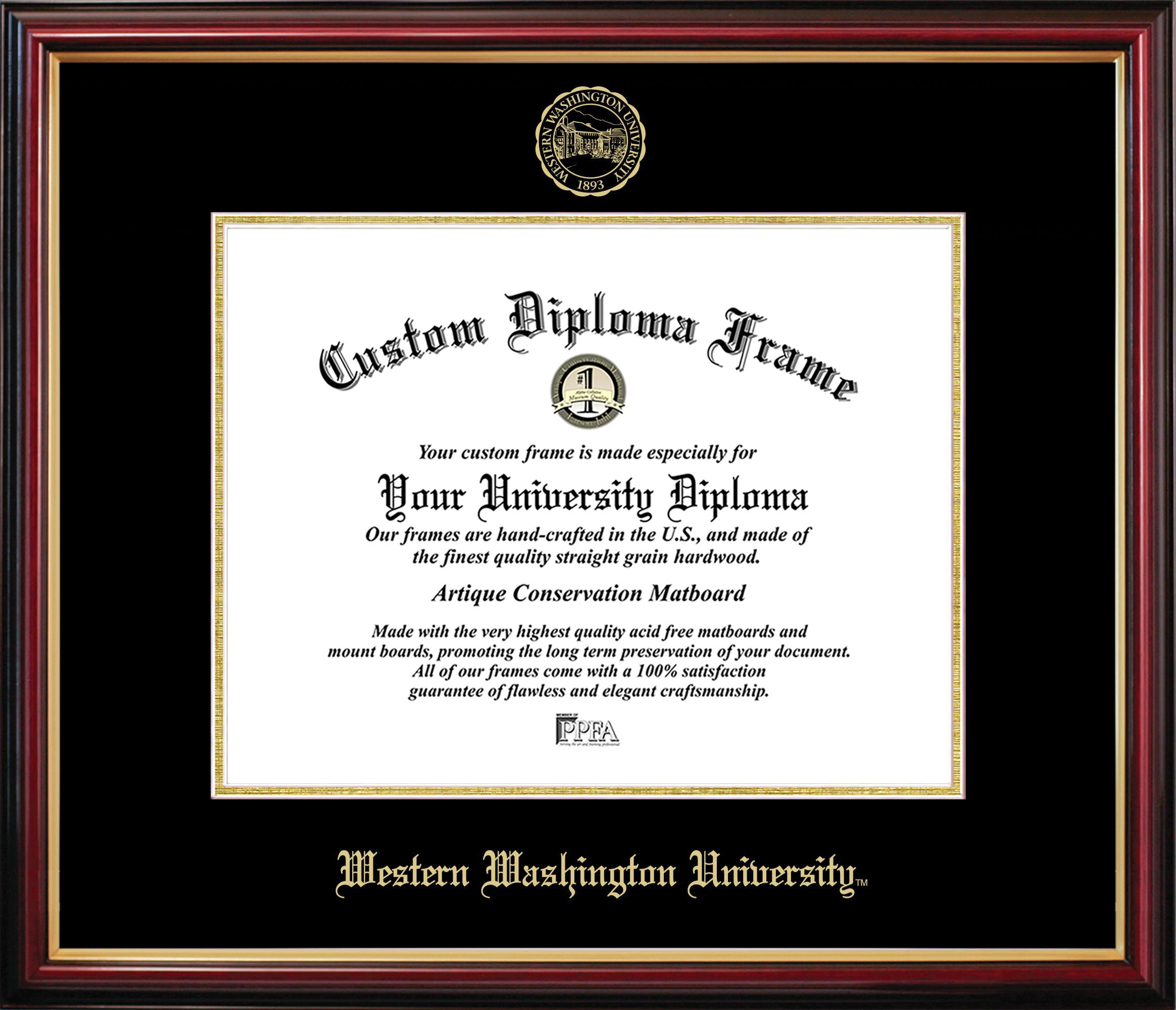 WA997PMGED-1185 Western Washington University Petite Diploma Frame
