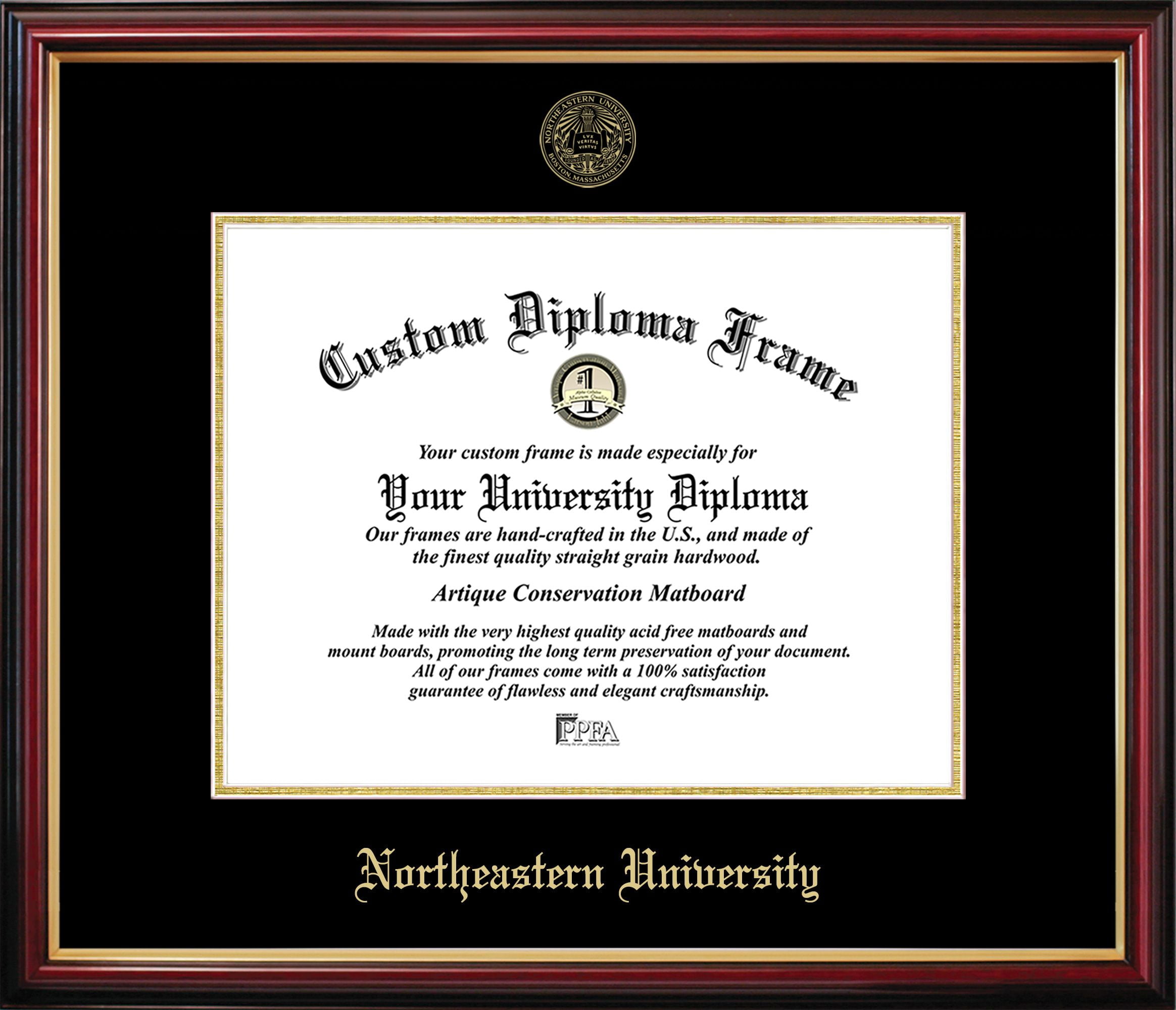 MA999PMGED-1411 Northeastern University Petite Gold Diploma Frame