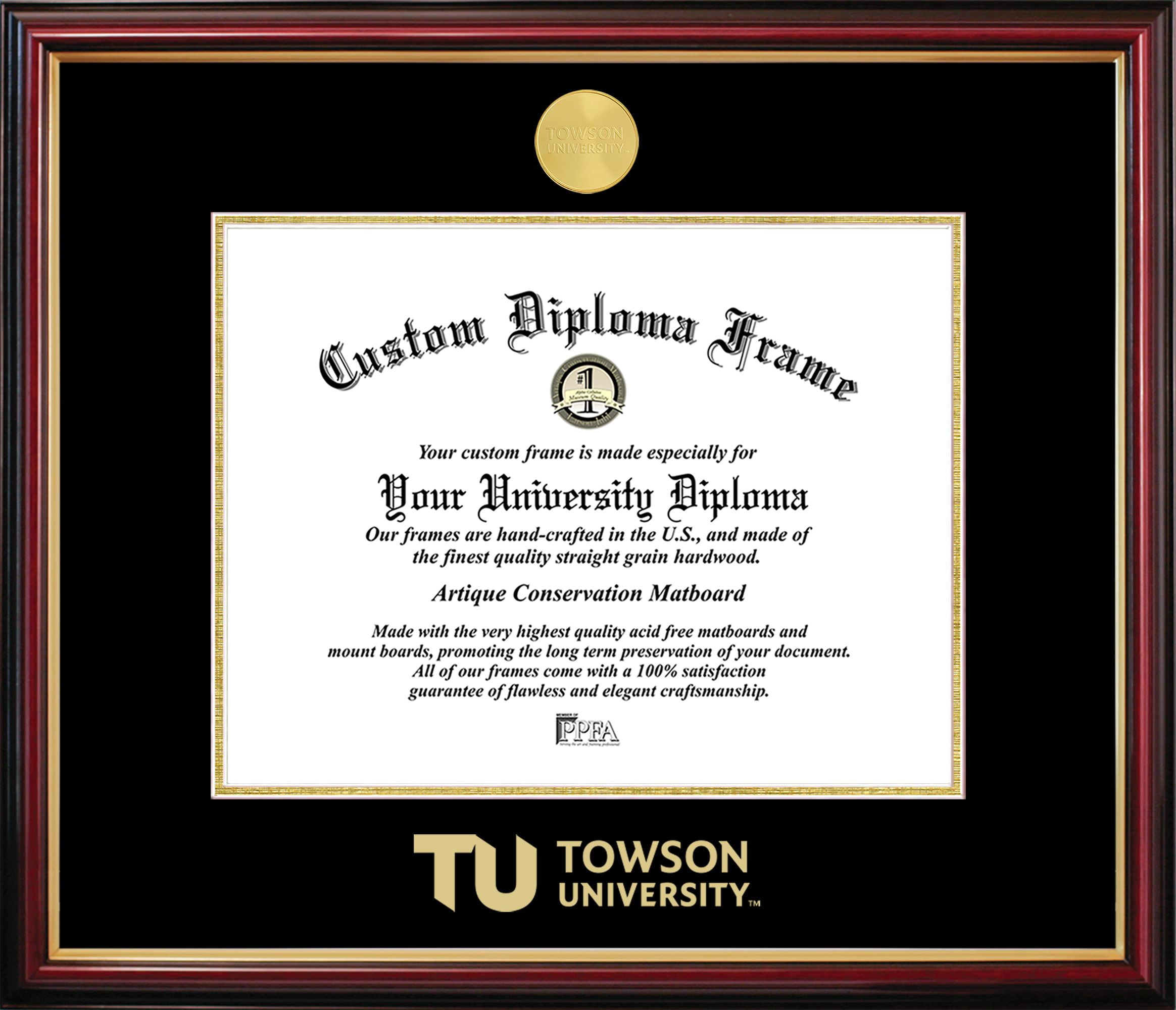 MD999PMGED-1411 Towson University Petite Diploma Frame