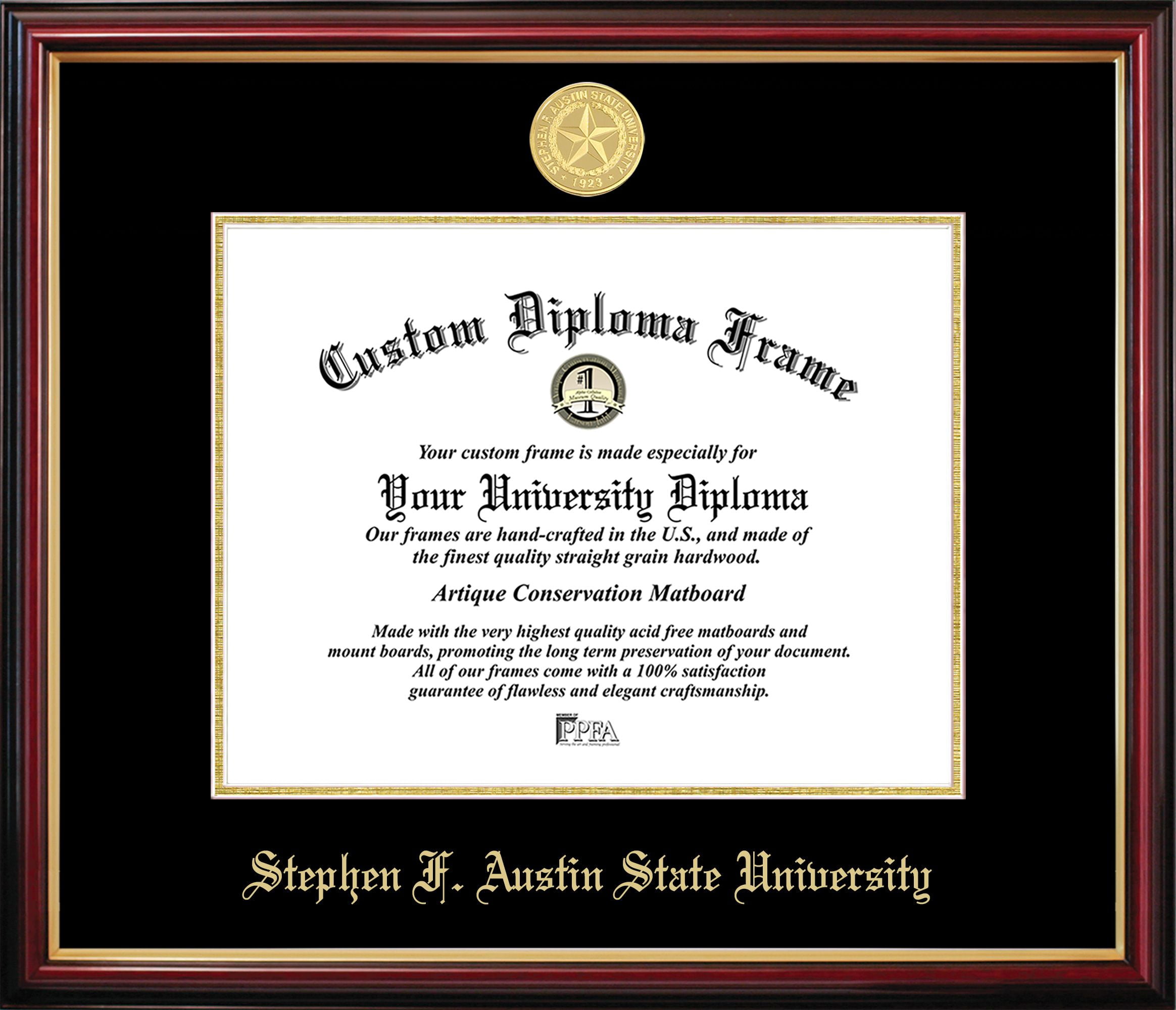 TX945PMGED-1411 Stephen F Austin University Petite Diploma Frame