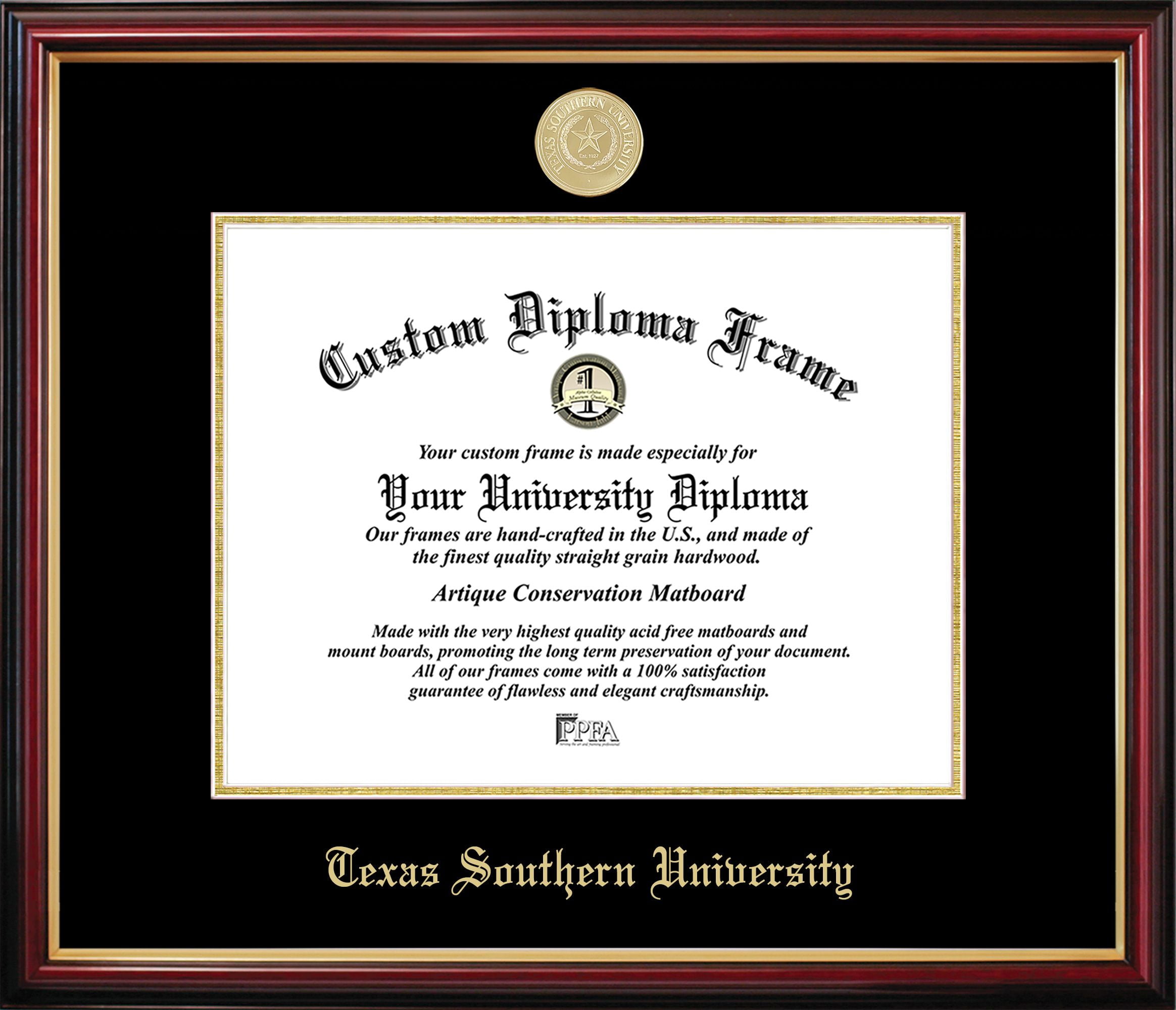 TX954PMGED-1411 University of Houston Petite Diploma Frame