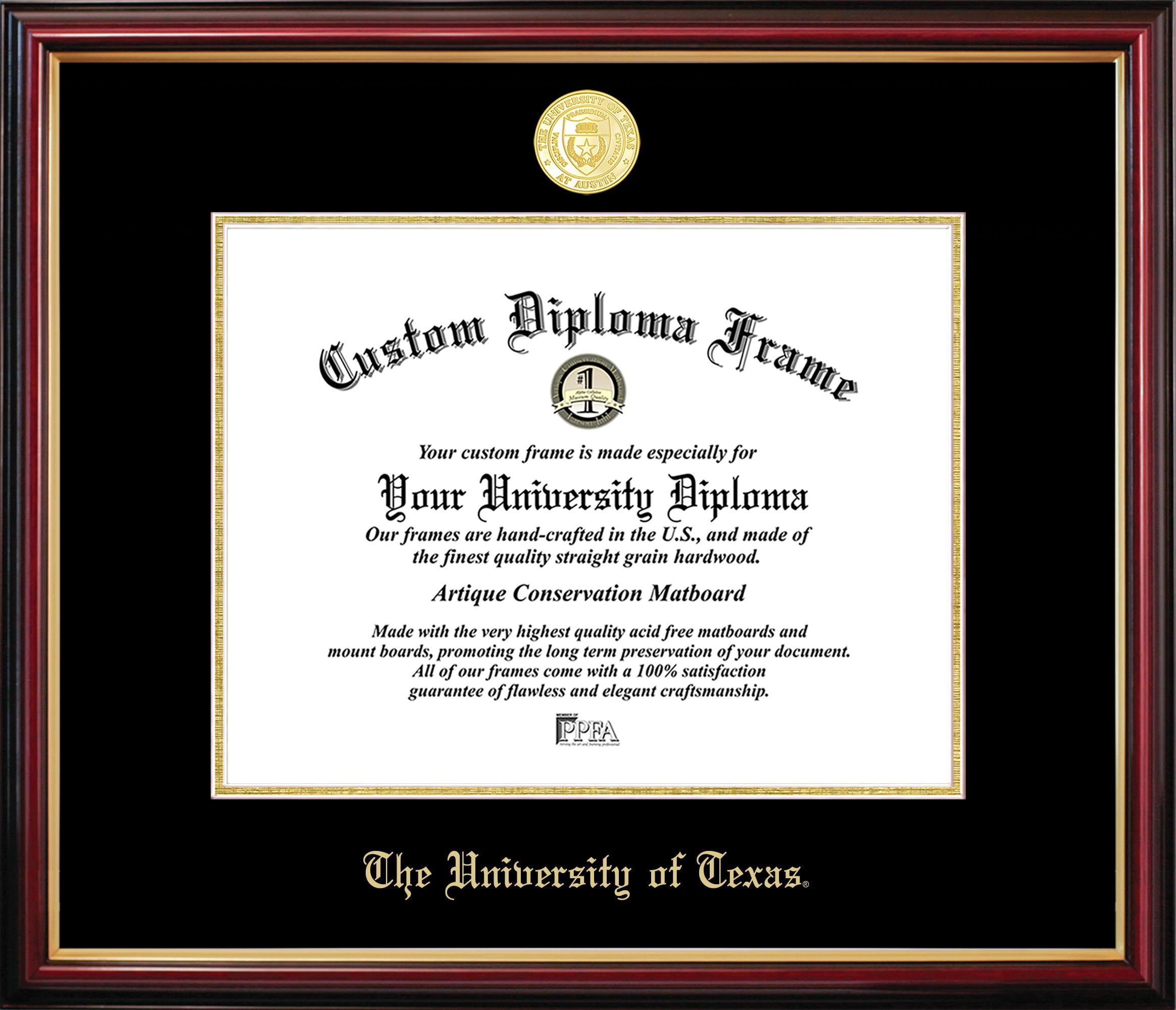 TX959PMGED-1411 UT, Austin Petite Diploma Frame