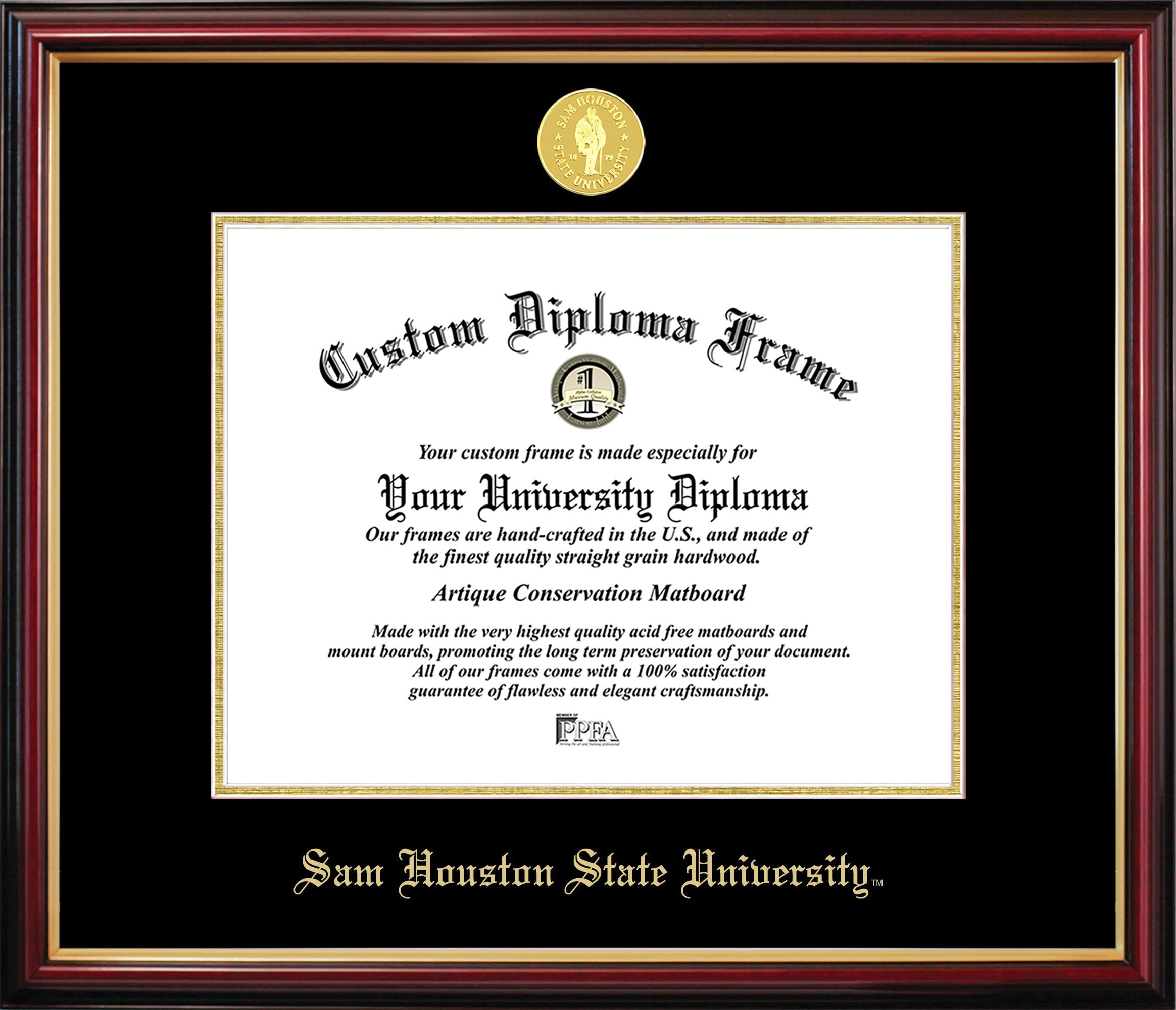 TX988PMGED-1411 Sam Houston State University Petite Diploma Frame