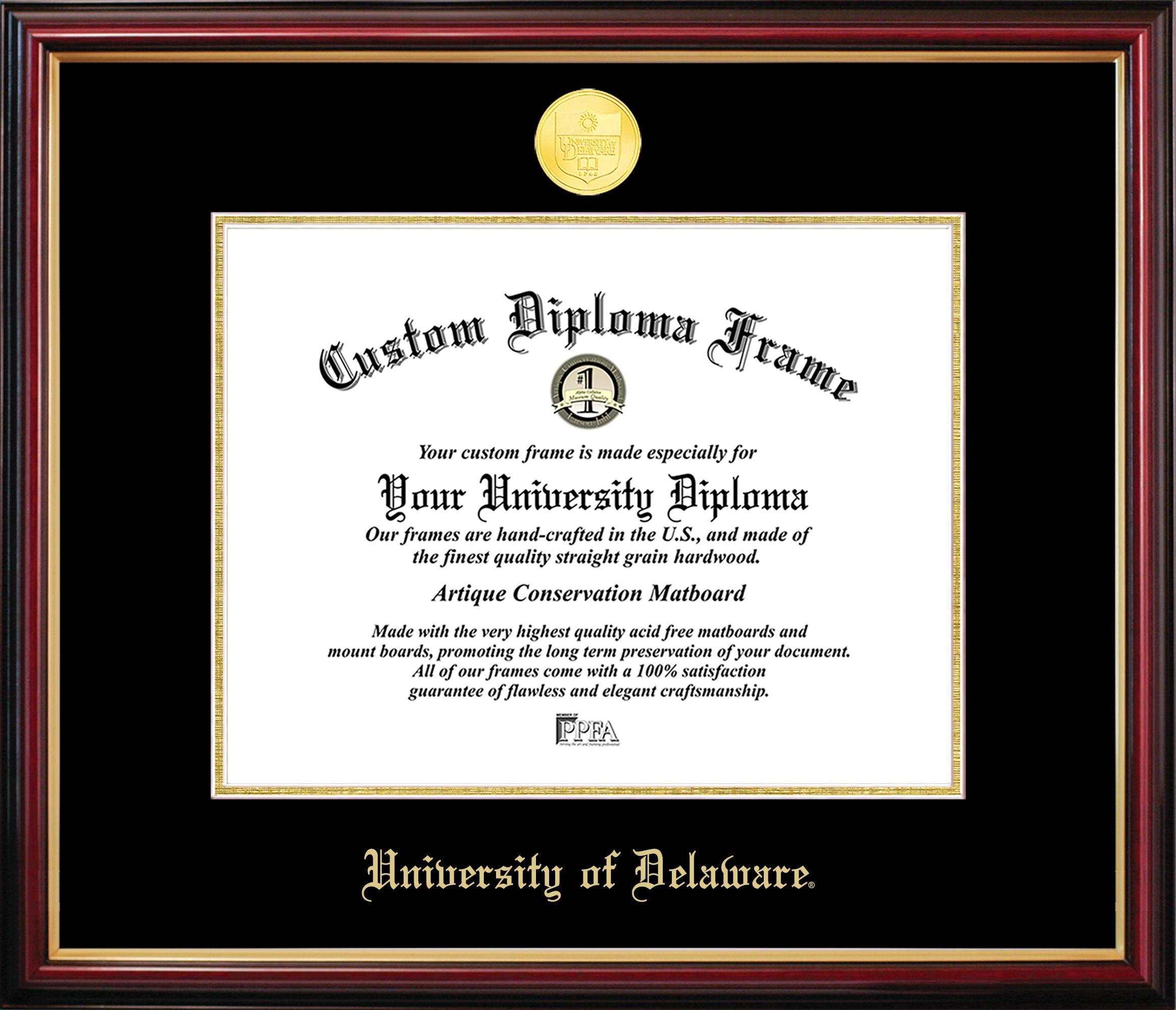 DE999PMGED-1612 University of Delaware Petite Diploma Frame