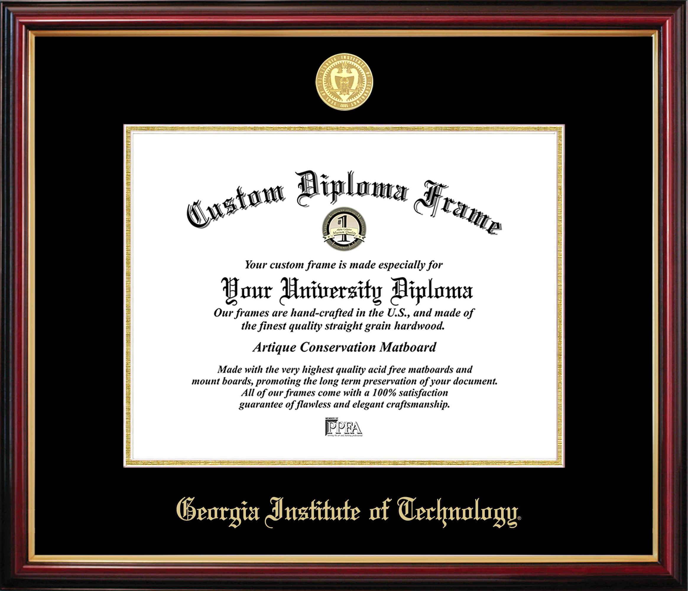 GA974PMGED-1714 Georgia Tech University Petite Diploma Frame