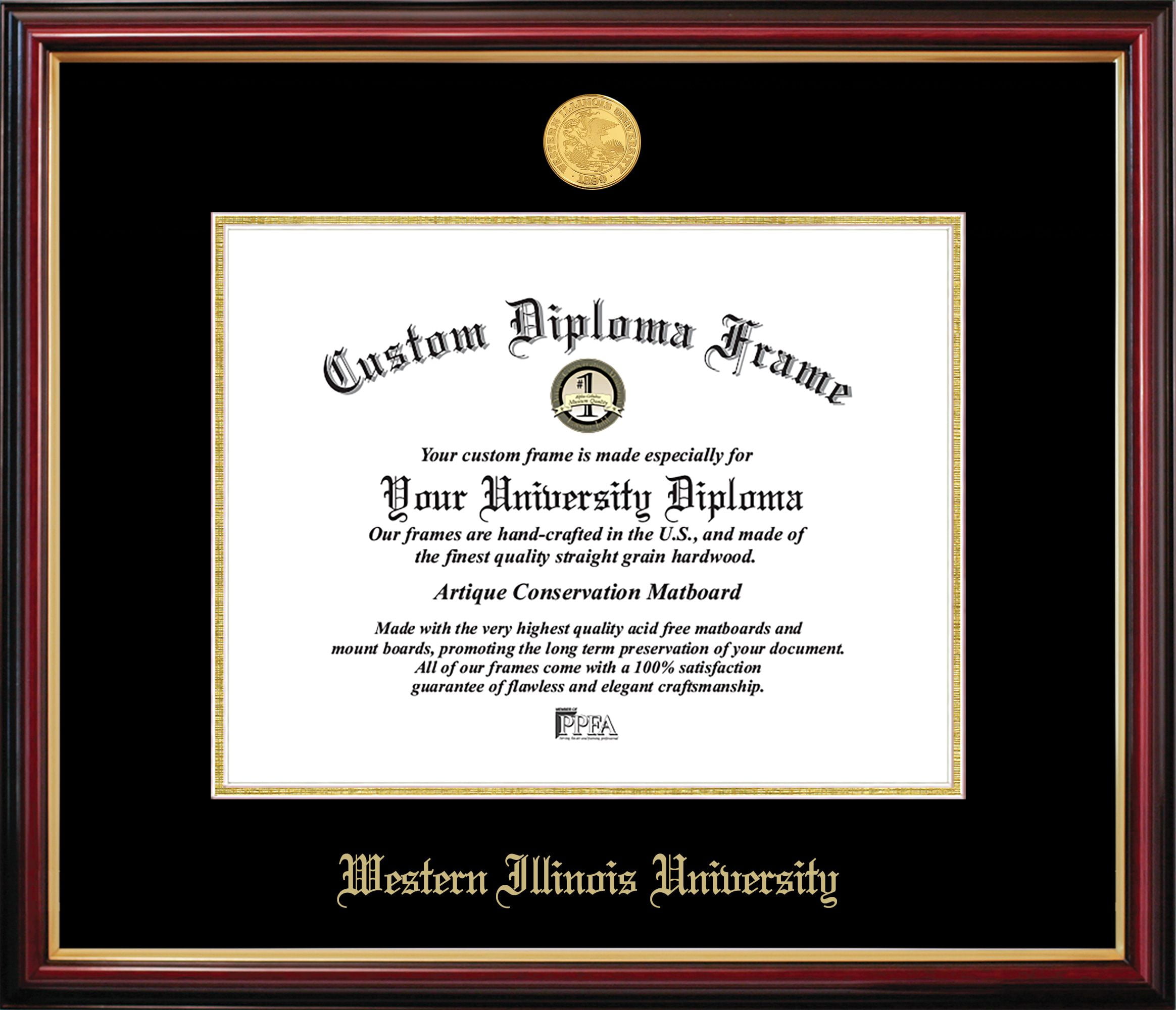 IL987PMGED-1185 Western Illinois University Petite Diploma Frame