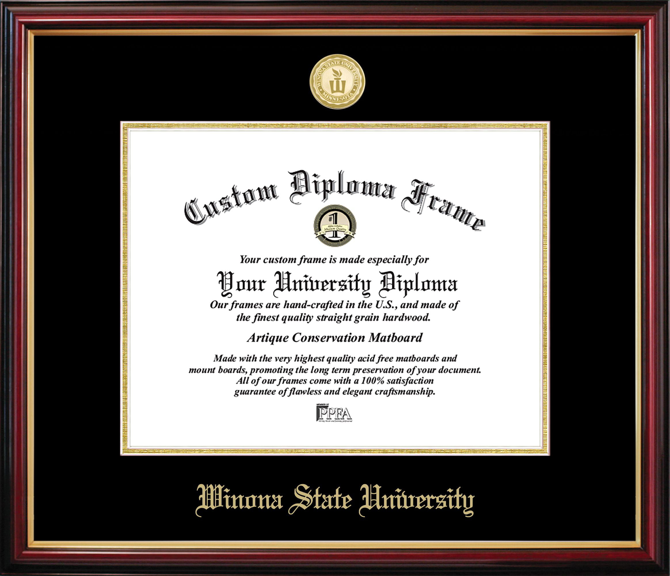 MN996PMGED-1185 Winona State Petite Diploma Frame
