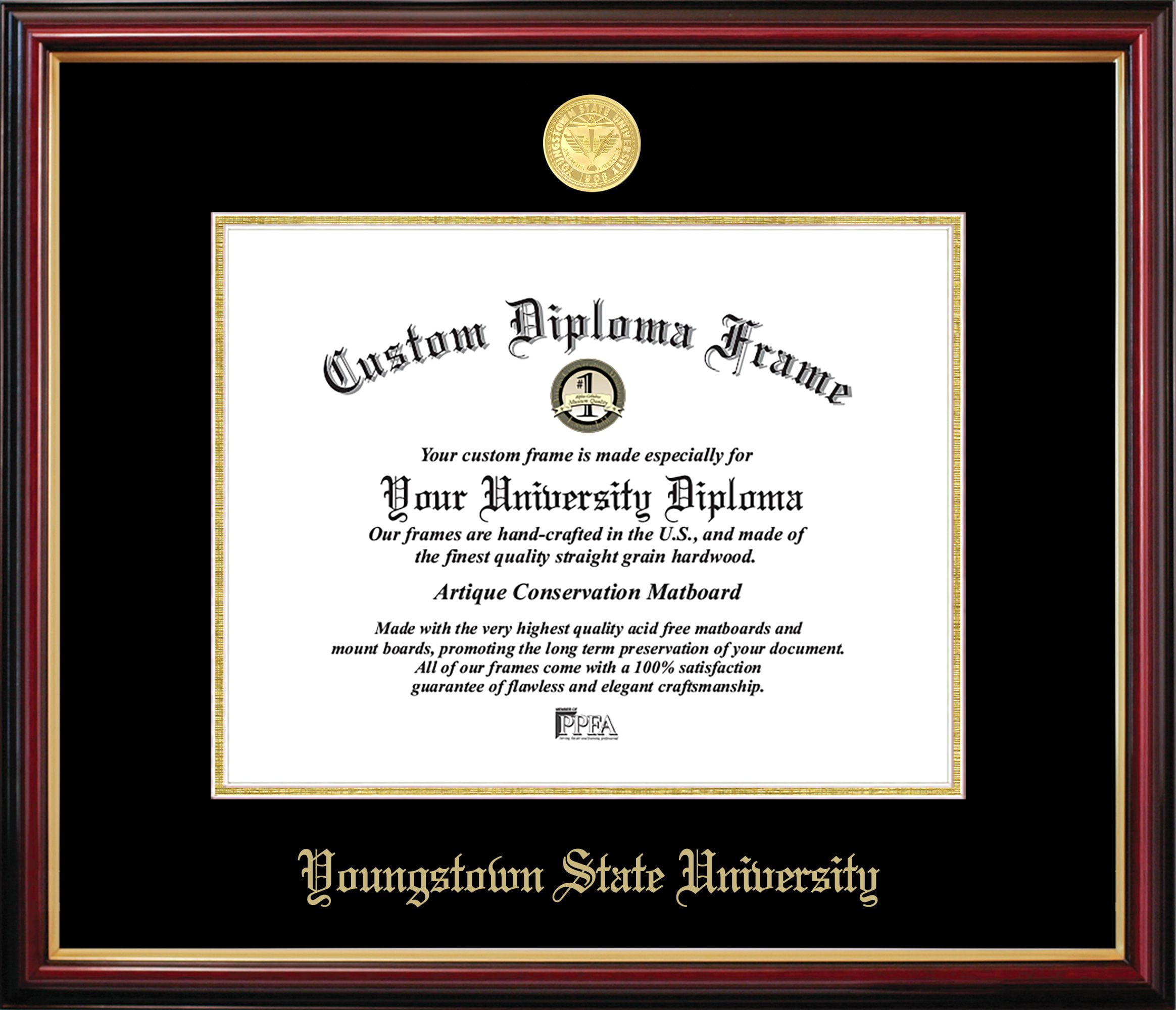 OH996PMGED-1185 Youngstown State University Petite Diploma Frame