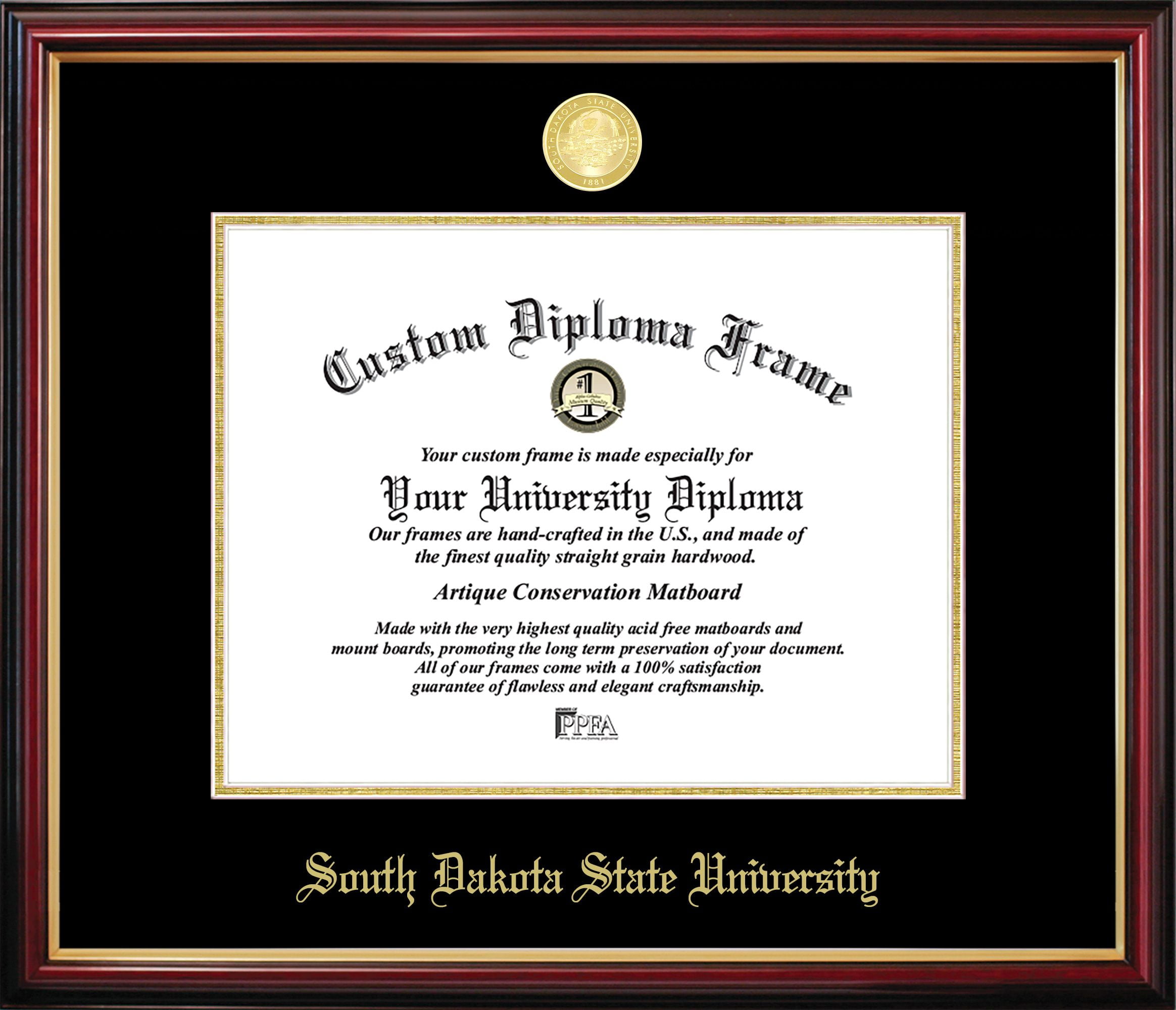 SD997PMGED-1185 South Dakota State Petite Diploma Frame