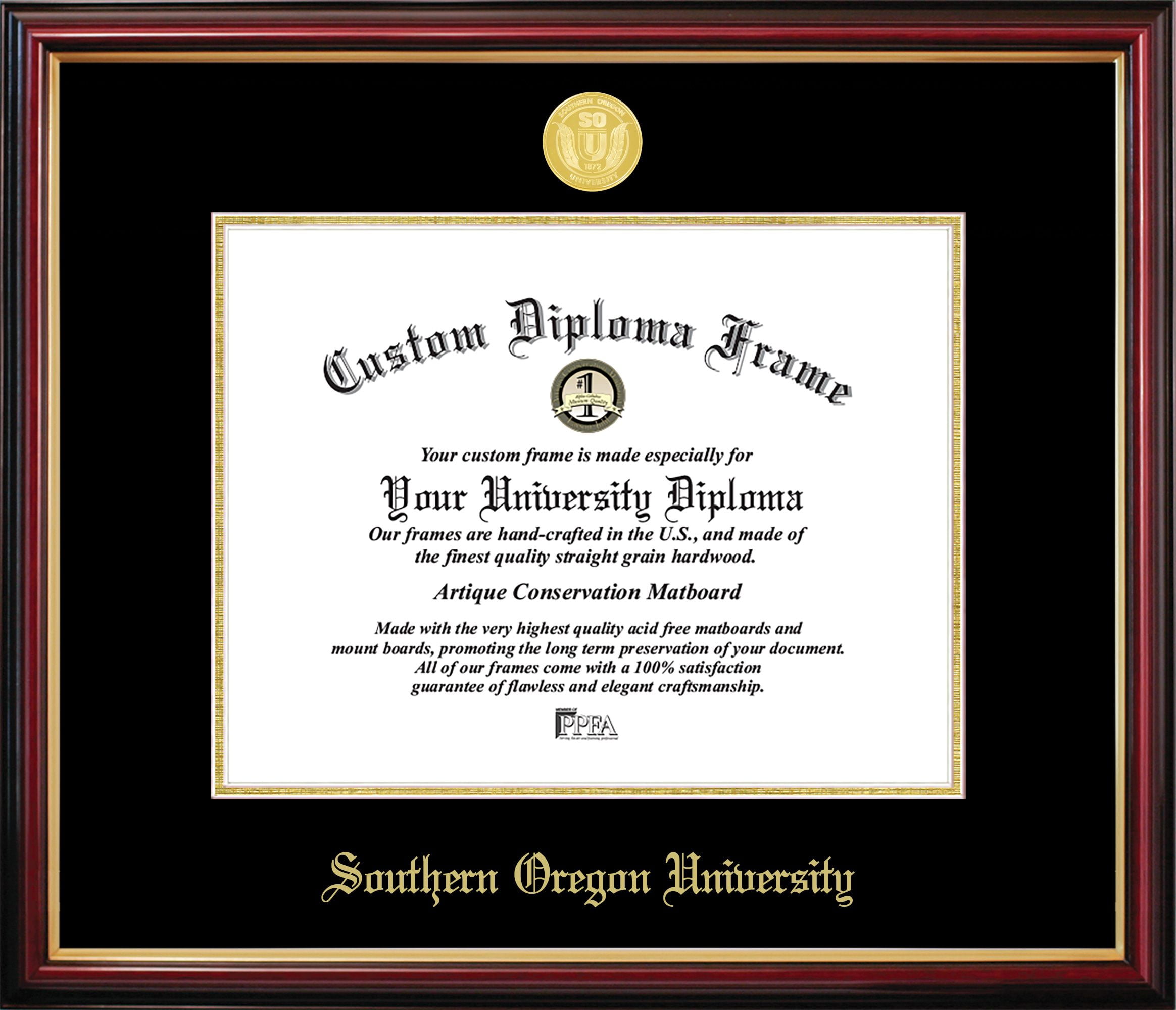 OR998PMGED-1185 Southern Oregon University Petite Diploma Frame