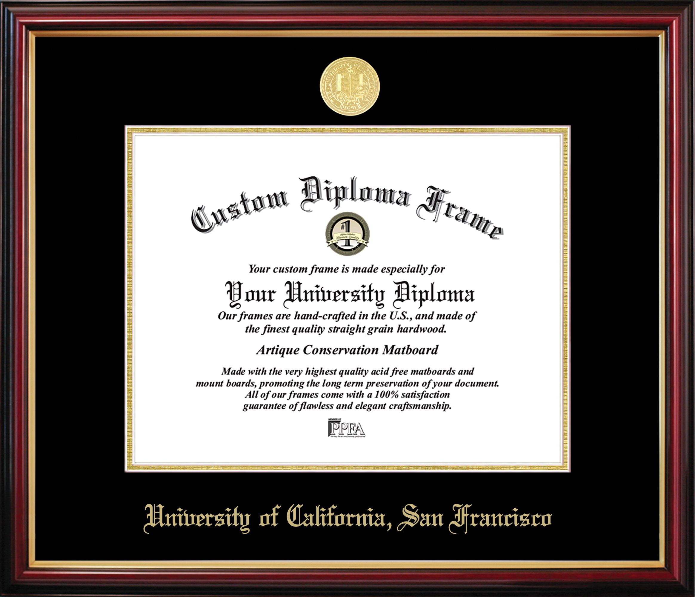 CA939PMGED-1185 University of California, San Francisco Petite Diploma Frame