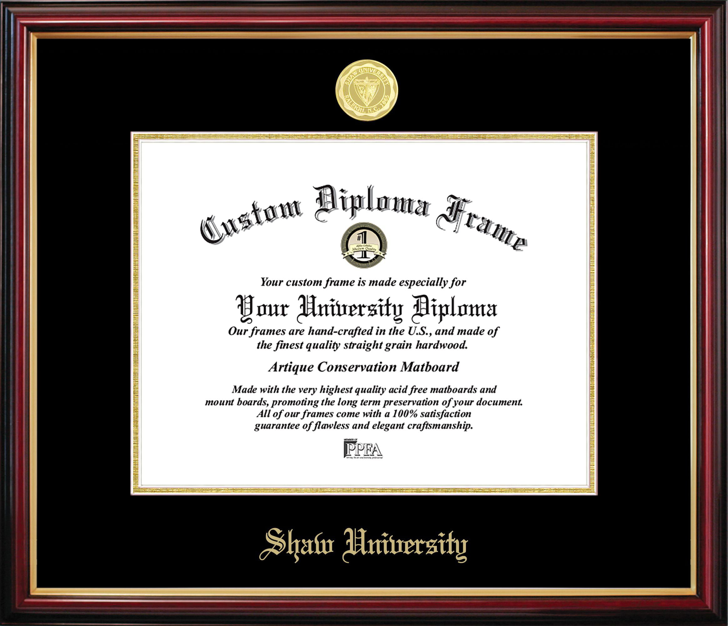 NC996PMGED-1185 Shaw University Petite Diploma Frame