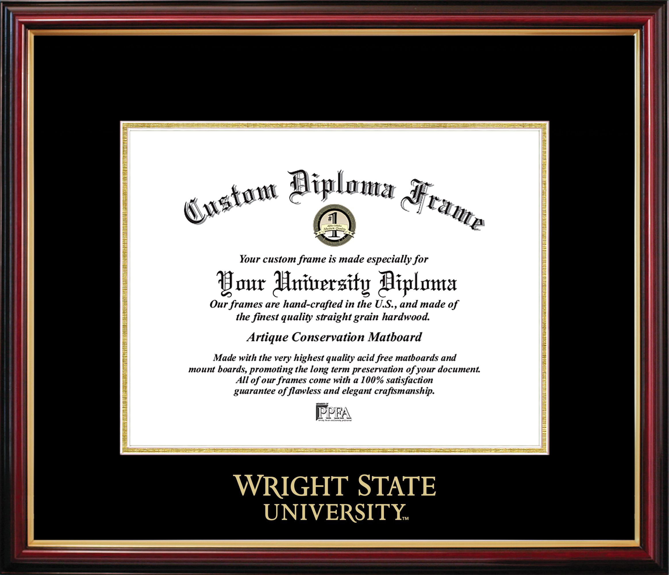 OH799PMGED-1185 Wright State University Petite Diploma Frame