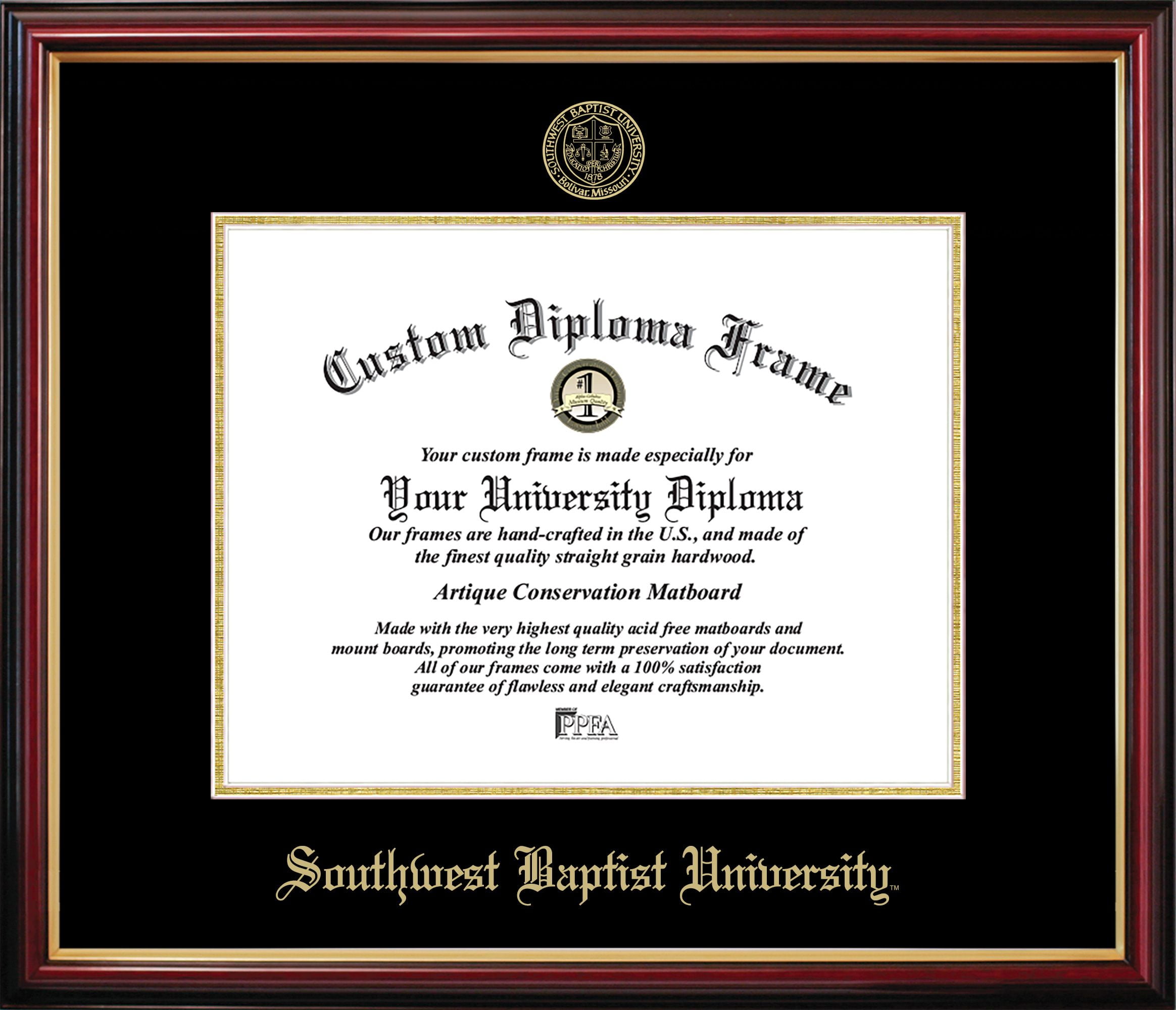MO898PMGED-1185 Southwest Baptist University Petite Diploma Frame