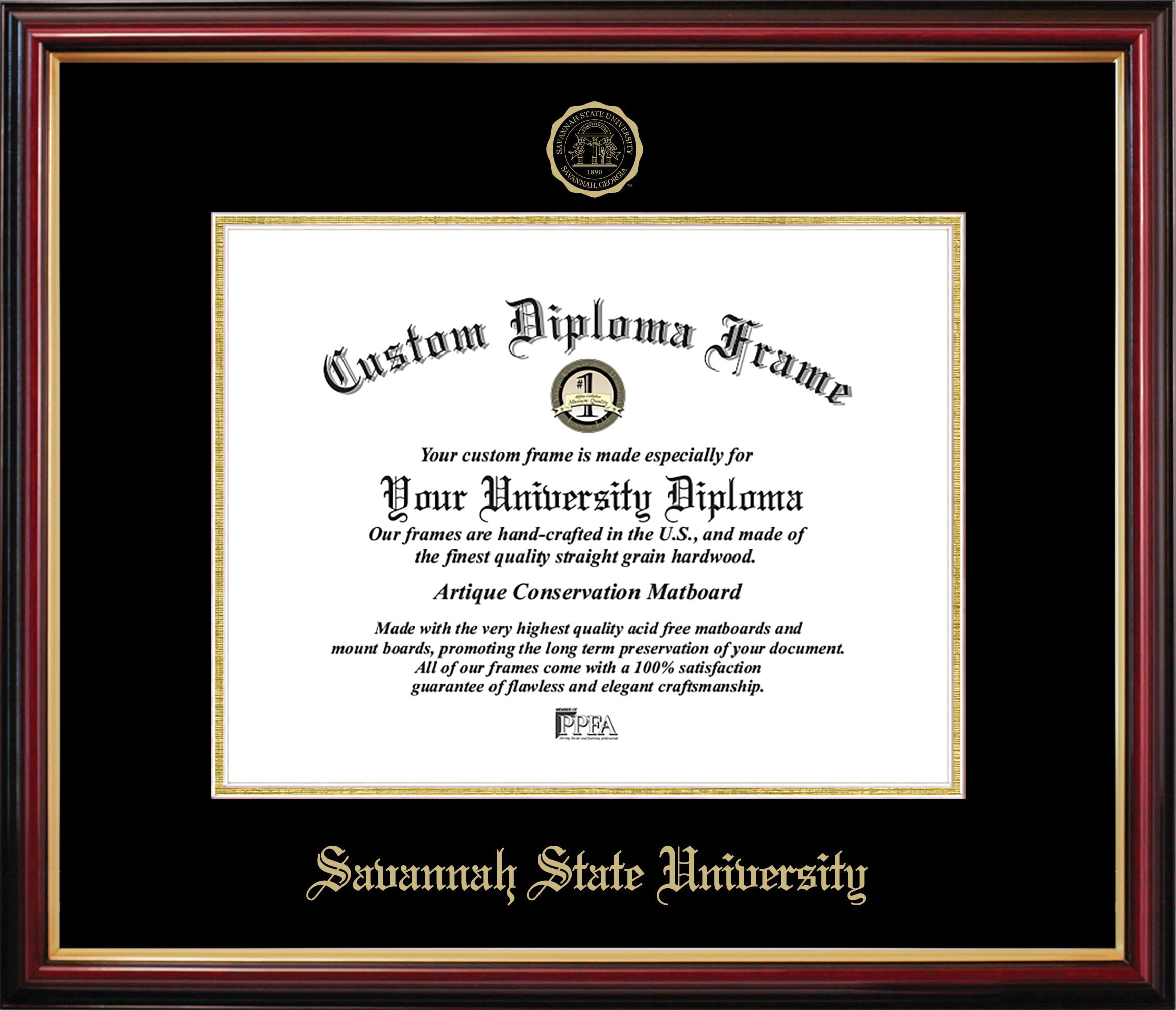 GA799PMGED-1185 Savannah State University Petite Diploma Frame