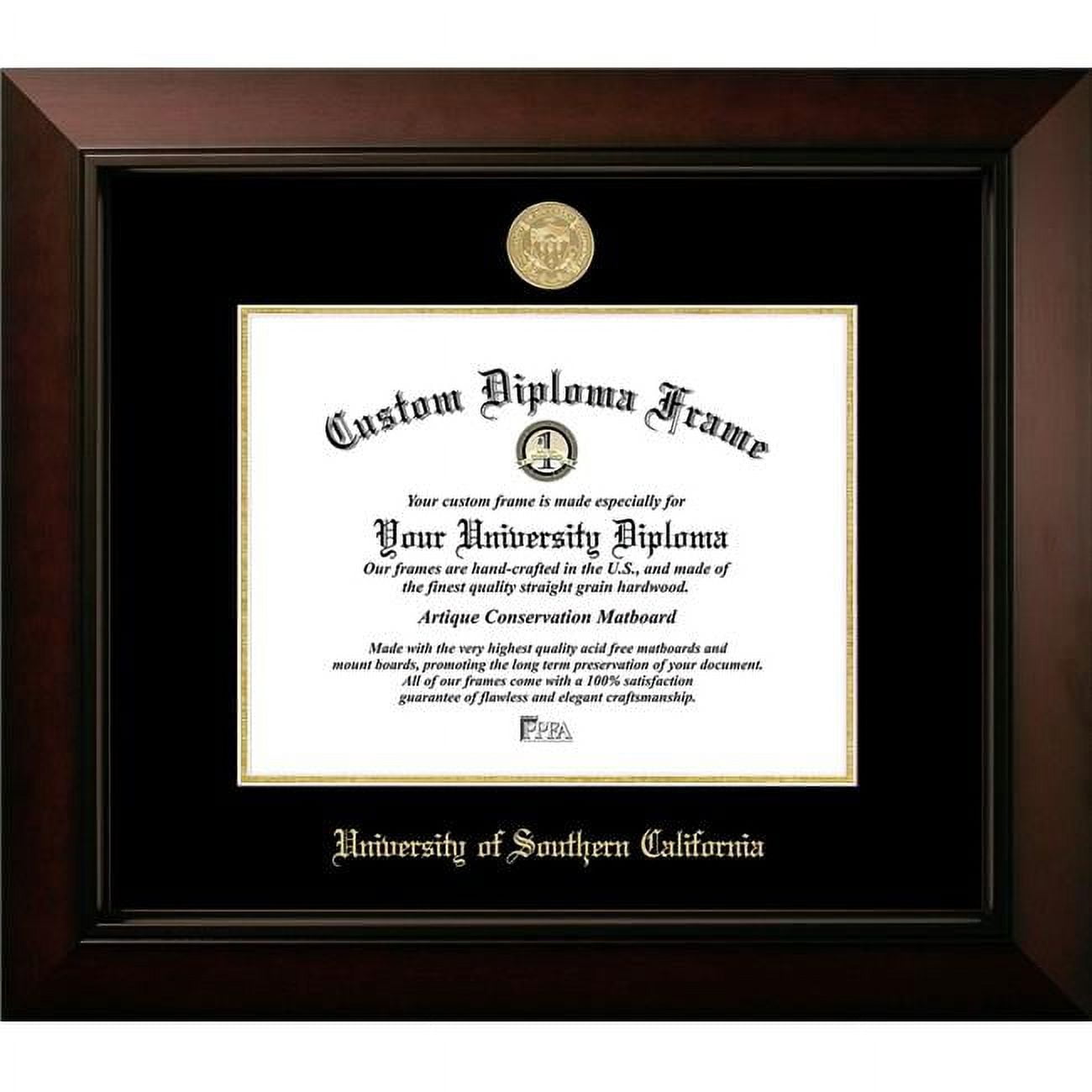 CA933LBCGED-1185 11 x 8.5 in. University of California, Irvine Legacy Embossed Diploma Frame, Black Cherry & Gold
