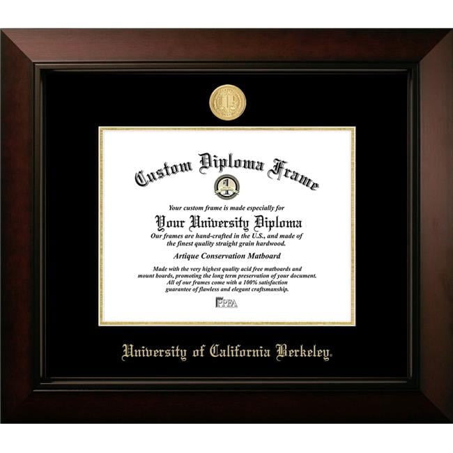 11 x 8.5 in. University of California, Berkeley Legacy Embossed Diploma Frame, Black Cherry & Gold