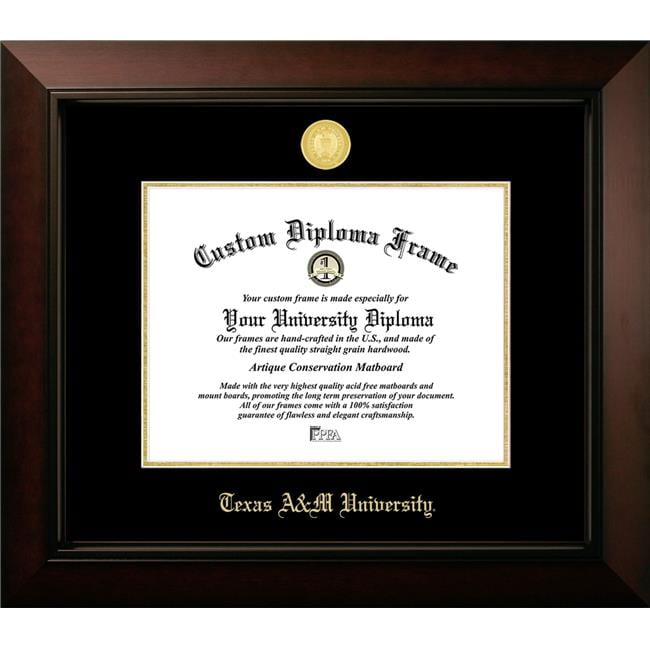 Texas A&M Aggies Legacy Embossed Diploma Frame - Black Cherry & Gold - 16 x 12.5 in.