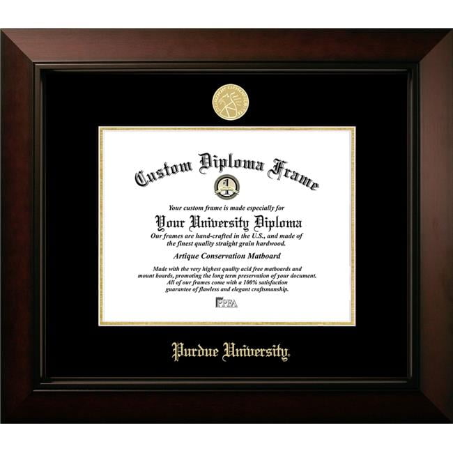 9.625 x 7.625 in. Purdue University Legacy Embossed Diploma Frame, Black Cherry & Gold