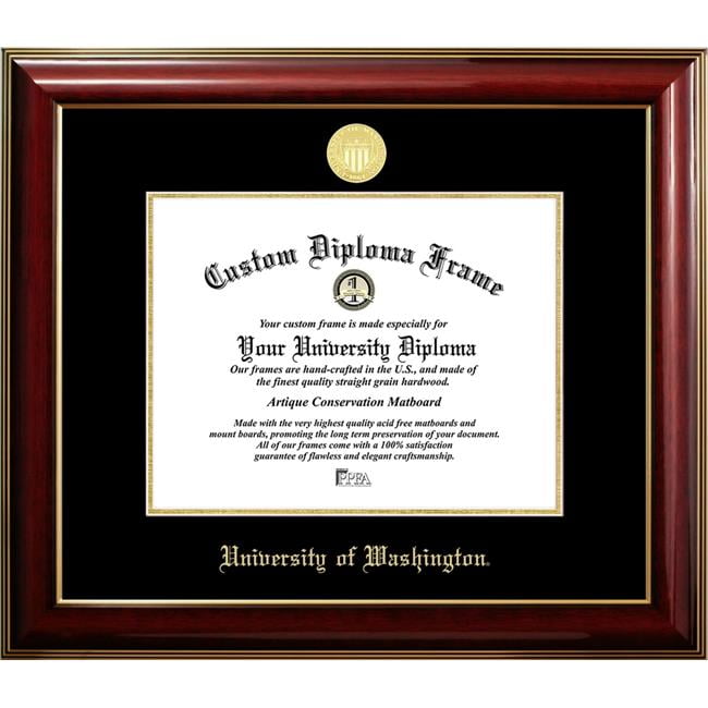 11 x 8.5 in. Washington Huskies Diploma Frame, Classic Mahogany
