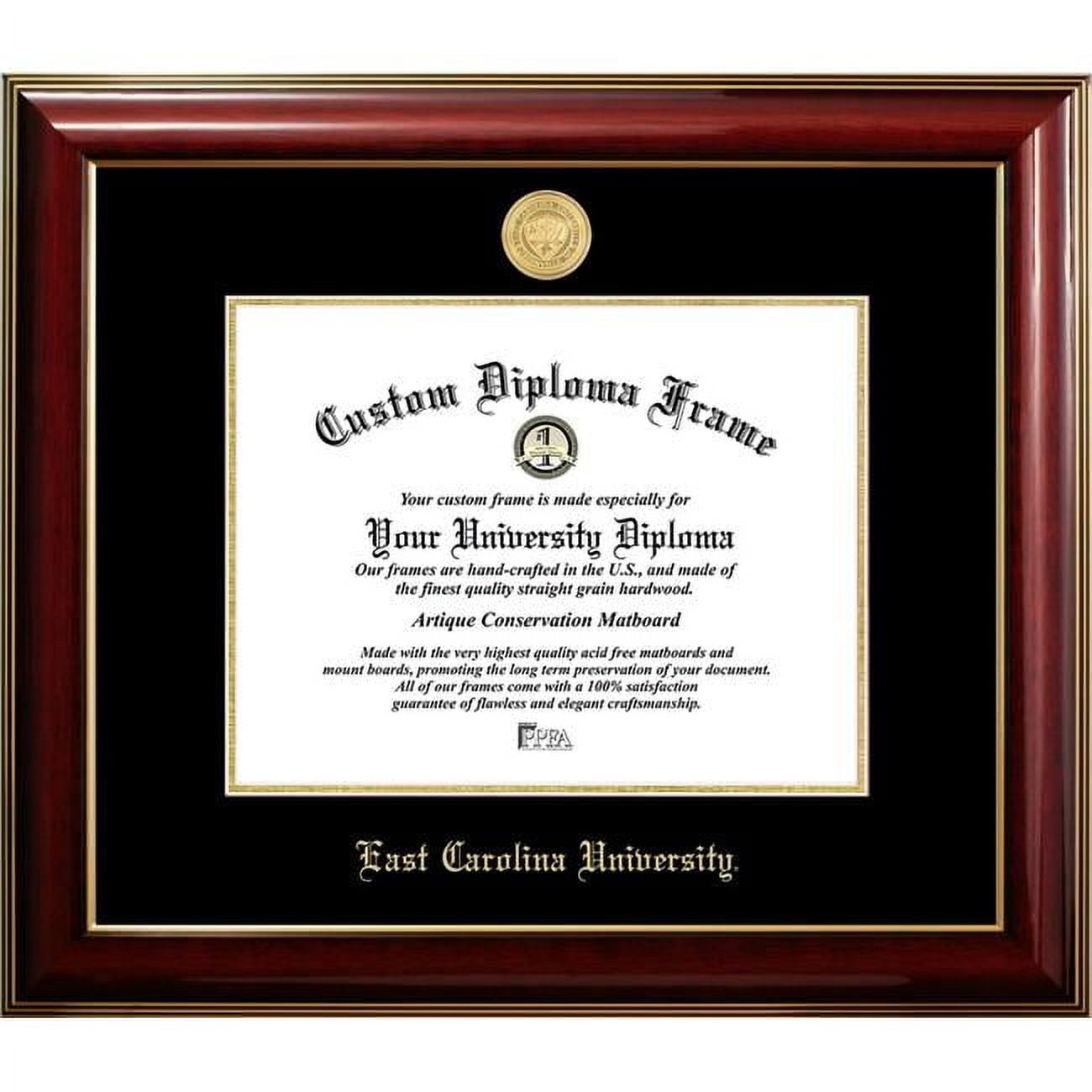 14 x 11 in. East Carolina University Diploma Frame, Classic Mahogany