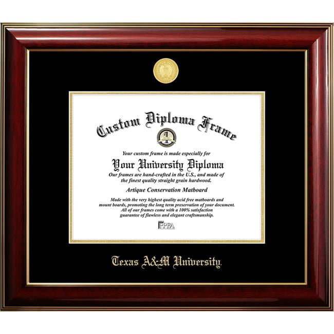 16 x 12.5 in. Texas A&M Aggies Diploma Frame, Classic Mahogany