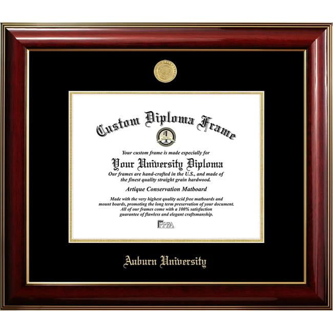 AL992CMGTGED-1713 17 x 13 in. Auburn University Diploma Frame, Classic Mahogany