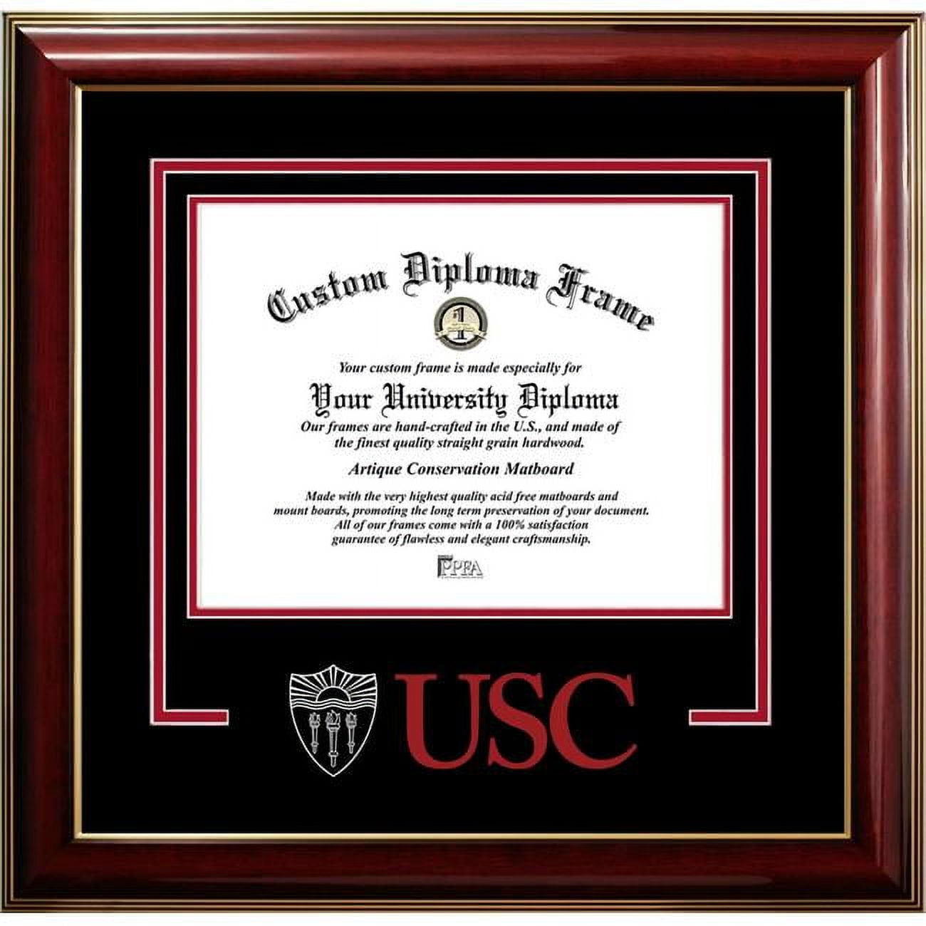 CA940CMGTSD-1185 8.5 x 11 in. University of Southern California Classic Spirit Logo Diploma Frame