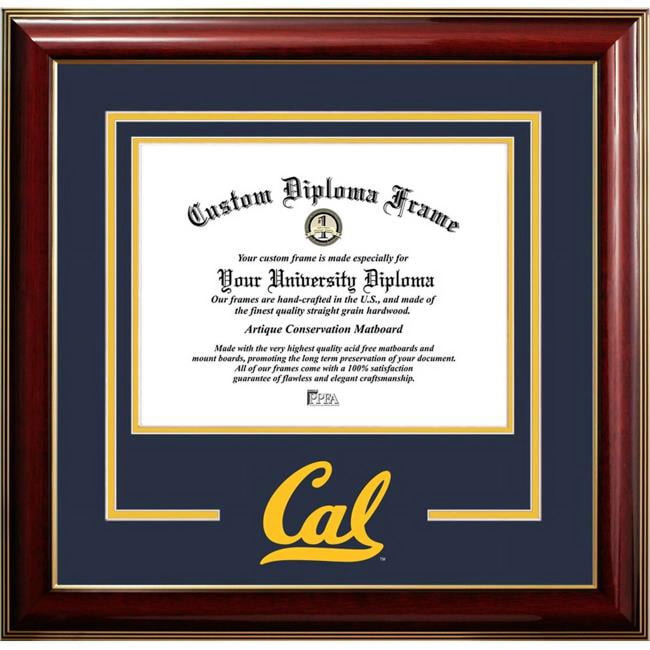CA945CMGTSD-1185 8.5 x 11 in. University of California, Berkeley Classic Spirit Logo Diploma Frame