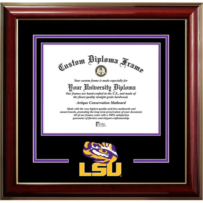 LA999CMGTSD-1185 8.5 x 11 in. Louisiana State University Tigers Classic Spirit Logo Diploma Frame -  Campus Images
