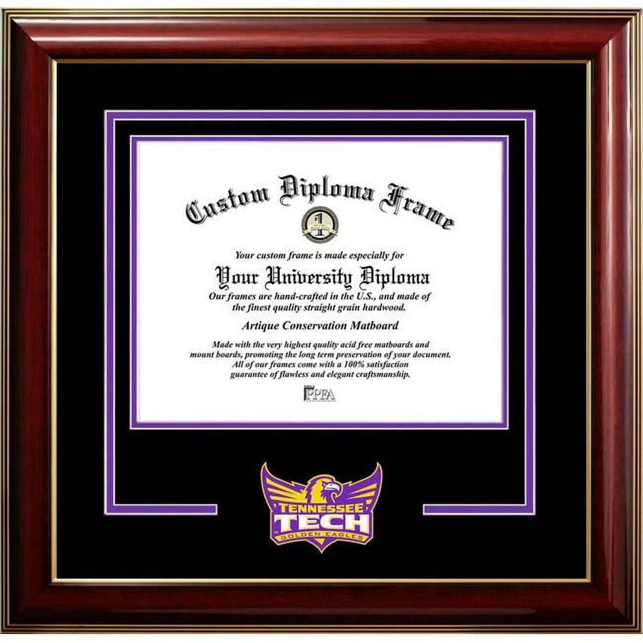 TN998CMGTSD-1185 8.5 x 11 in. Tennessee Technological University Eagles Classic Spirit Logo Diploma Frame