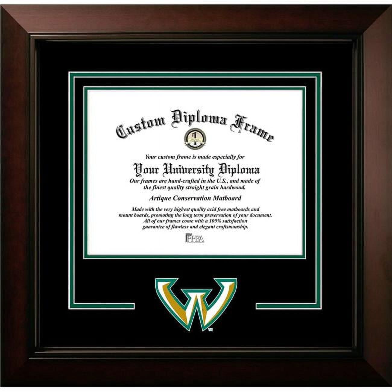 MI983LBCSD-108 8 x 10 in. Wayne State University Logo Diploma Frame, Legacy Black Cherry Spirit