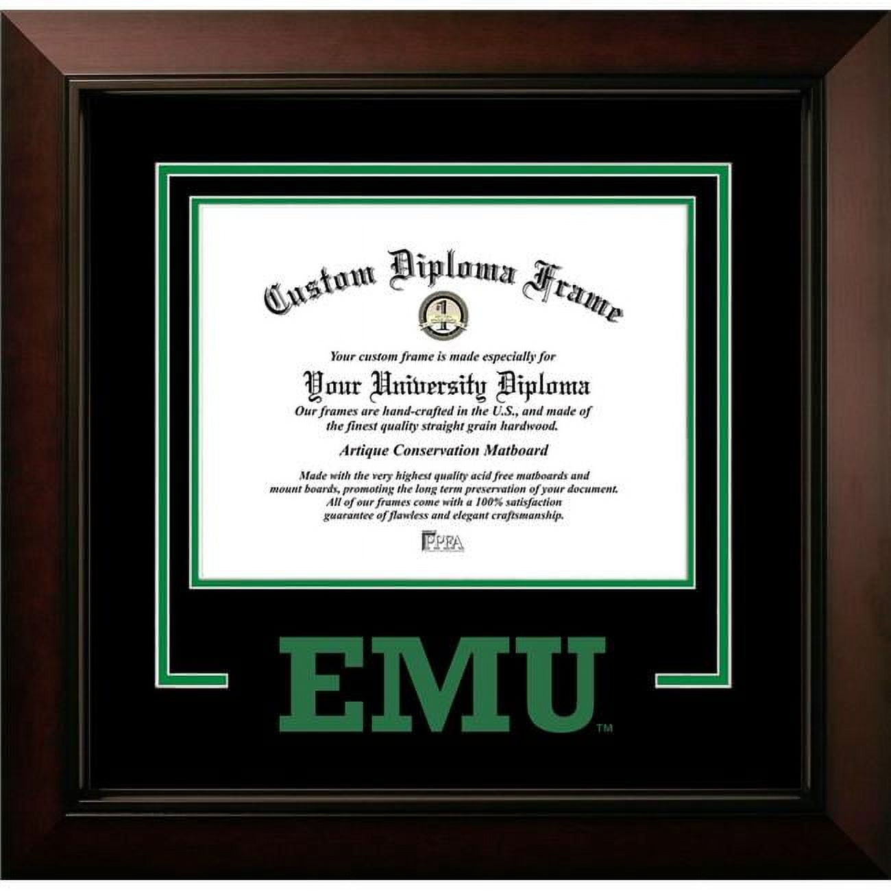 8 x 10 in. Eastern Michigan University Logo Diploma Frame, Legacy Black Cherry Spirit