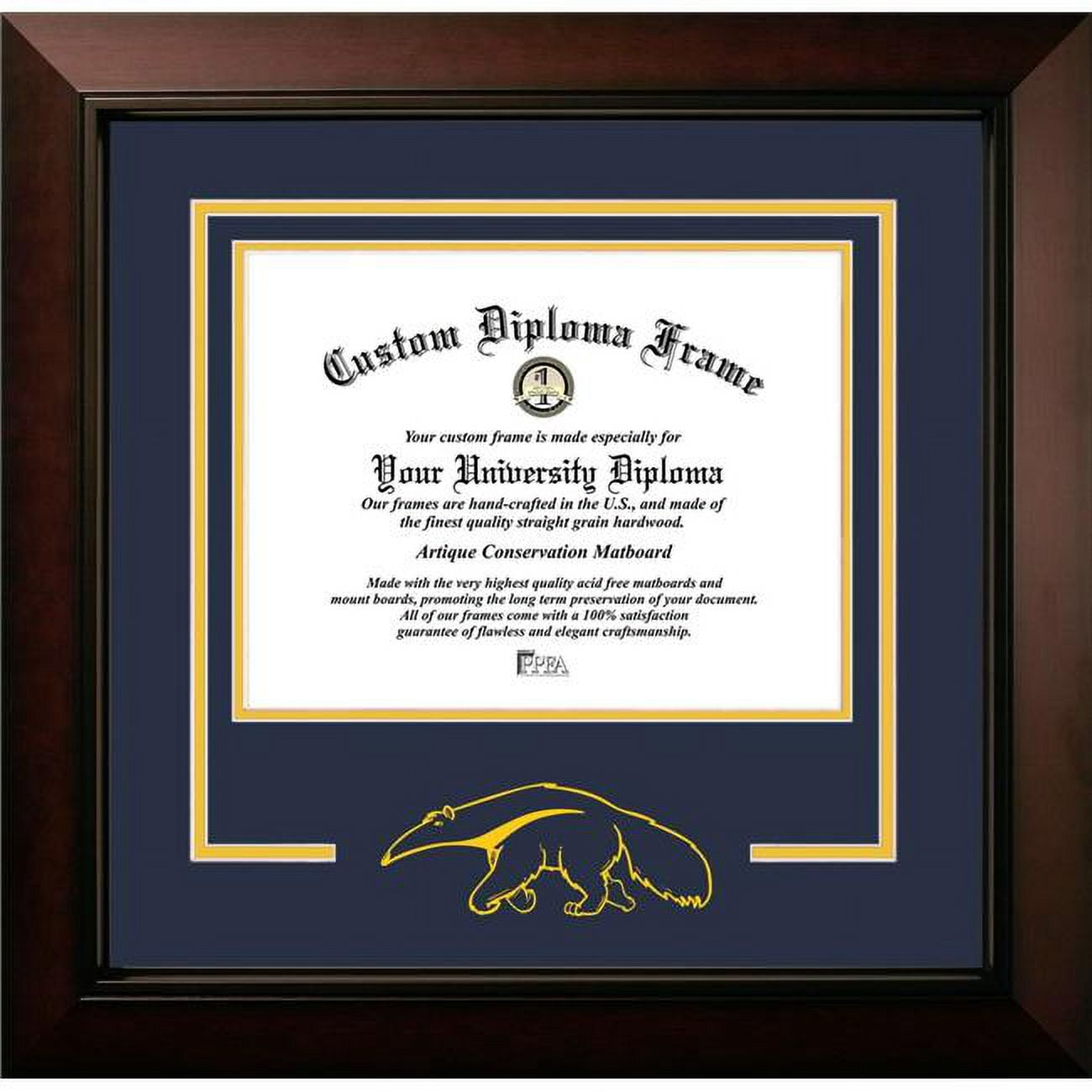 CA933LBCSD-1185 8.5 x 11 in. University of California, Irvine Logo Diploma Frame, Legacy Black Cherry Spirit