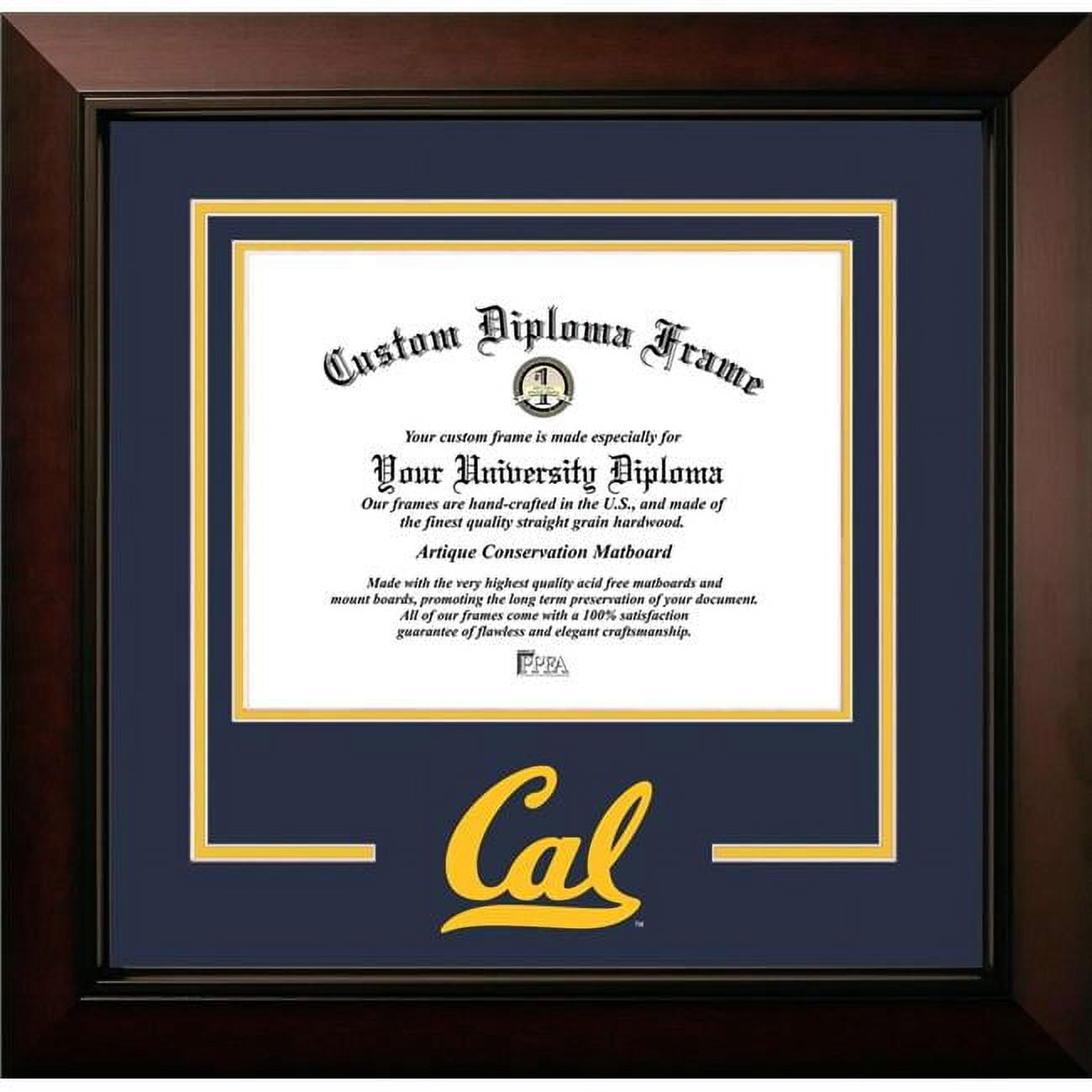 CA945LBCSD-1185 8.5 x 11 in. University of California, Berkeley Logo Diploma Frame, Legacy Black Cherry Spirit